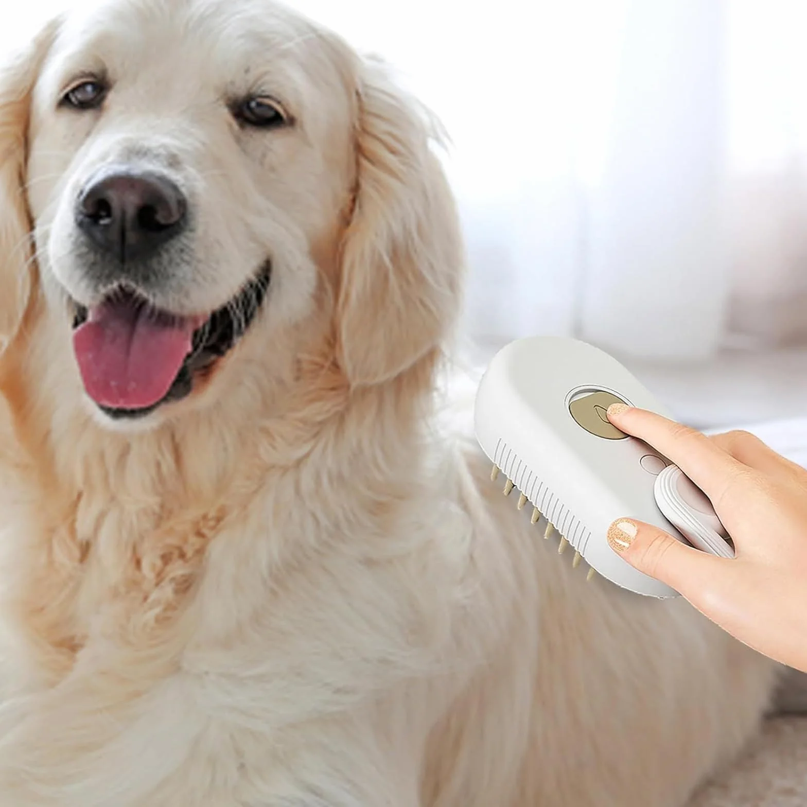 Szczotka parowa 3 w 1 dla kotów, grzebień do usuwania sierści ze zbiornikiem na wodę