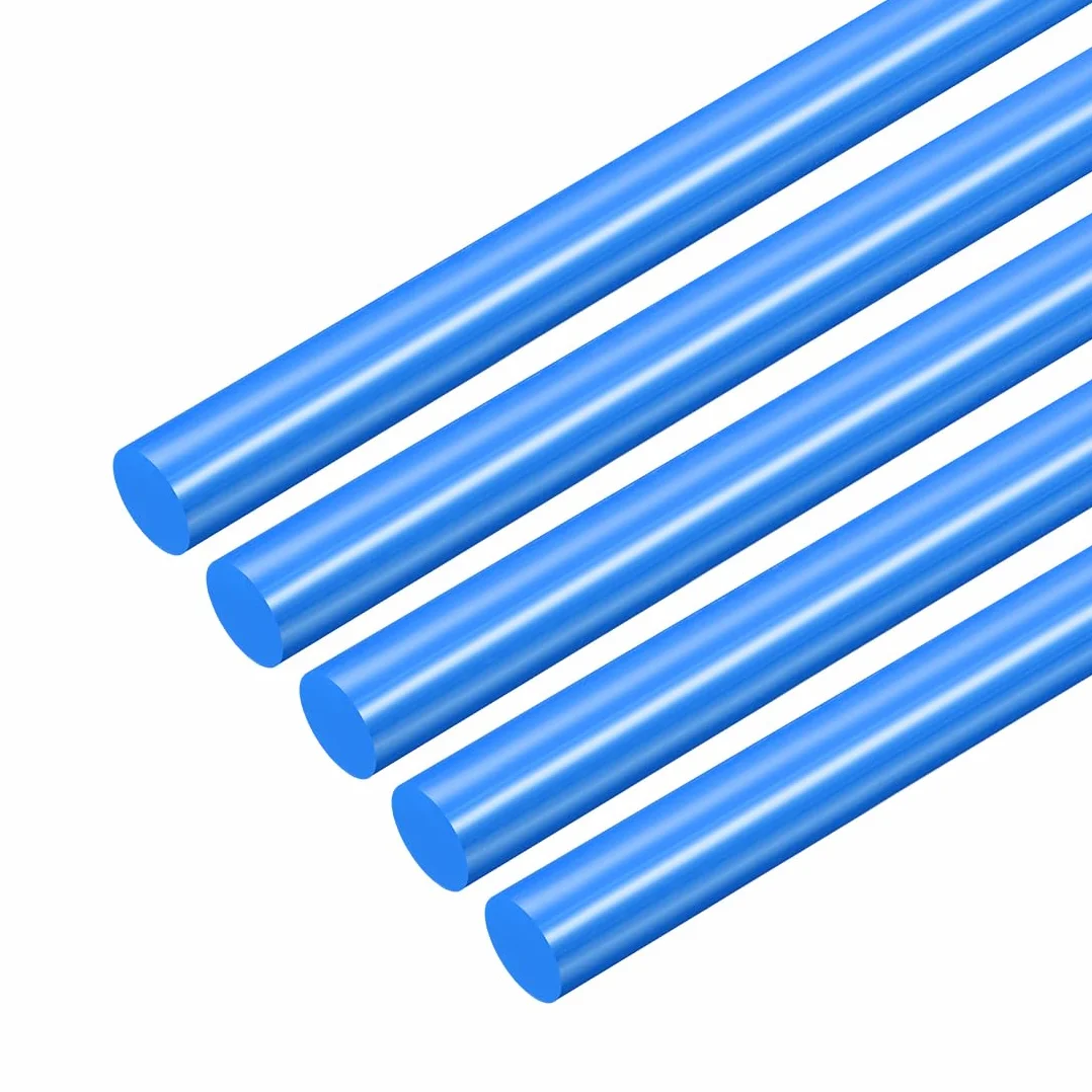 QUARKZMAN 5 sztuk niebieskich prętów z tworzywa sztucznego, 4 x 250 mm, tworzywo ABS, styren, okrągły pręt, masywny pręt, model "zrób to sam", do budowy zabawek i modeli architektonicznych