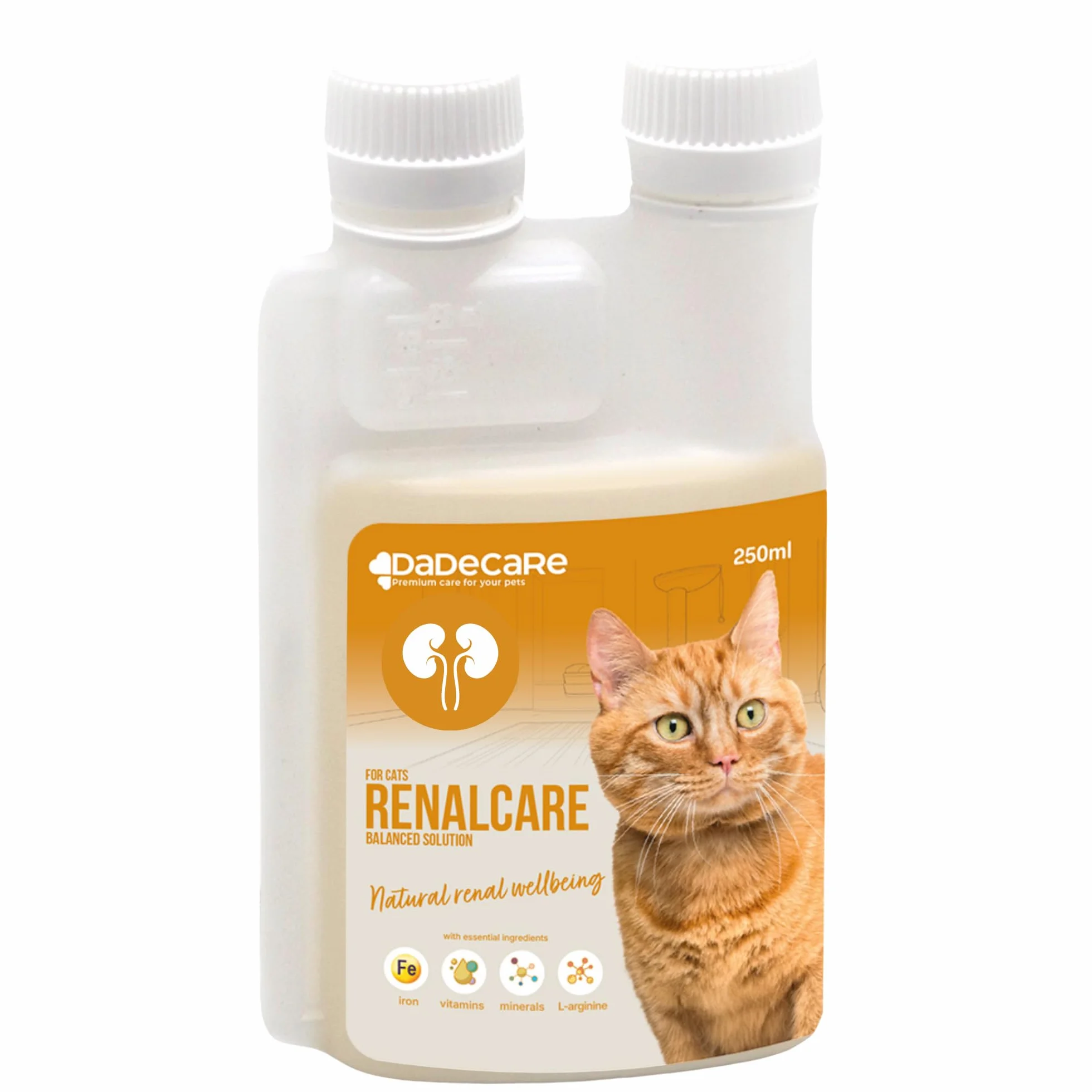 Renalcare 250 ml płynny suplement nerkowy dla kotów - przywraca energię i apetyt kotom z problemami nerek - zapobiega anemii i wspomaga zdrowie nerek - Bez fosforu i sodu - Smak
