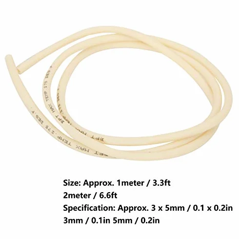Silikonowa Rurka Pompy Perystaltycznej BPT Rura Pompy Perystaltycznej Elastyczna Rurka z Gumy Silikonowej do Testowania Transferu Pompy 3x5mm (1 m / 3,3 stopy)
