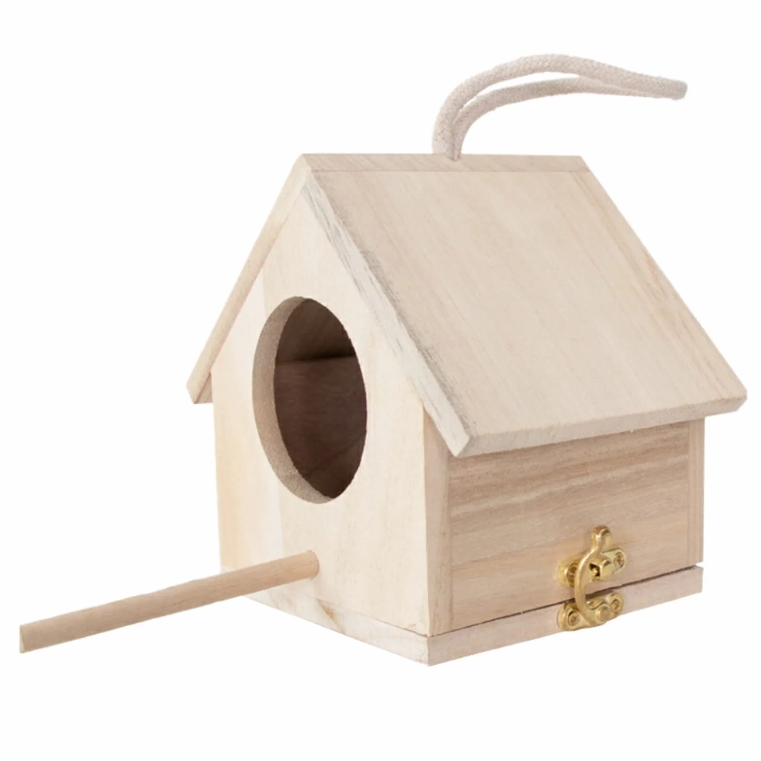 Hamak dla chomików, Drewniany domek dla ptaków wiszące gniazdo zewnętrzne schronienie siedlisko lęgowe kolibrów ogród zięba patio
