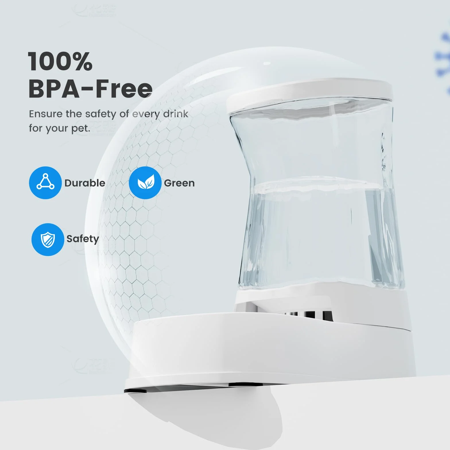 Gardner Pet 3,85 l Automatyczny podajnik kota, automatyczne poidło dla kota z plastikową miską, poidło dla psów dla grawitacji, bez BPA, zapobieganie zlewaniu, nie wymaga prądu (biały)