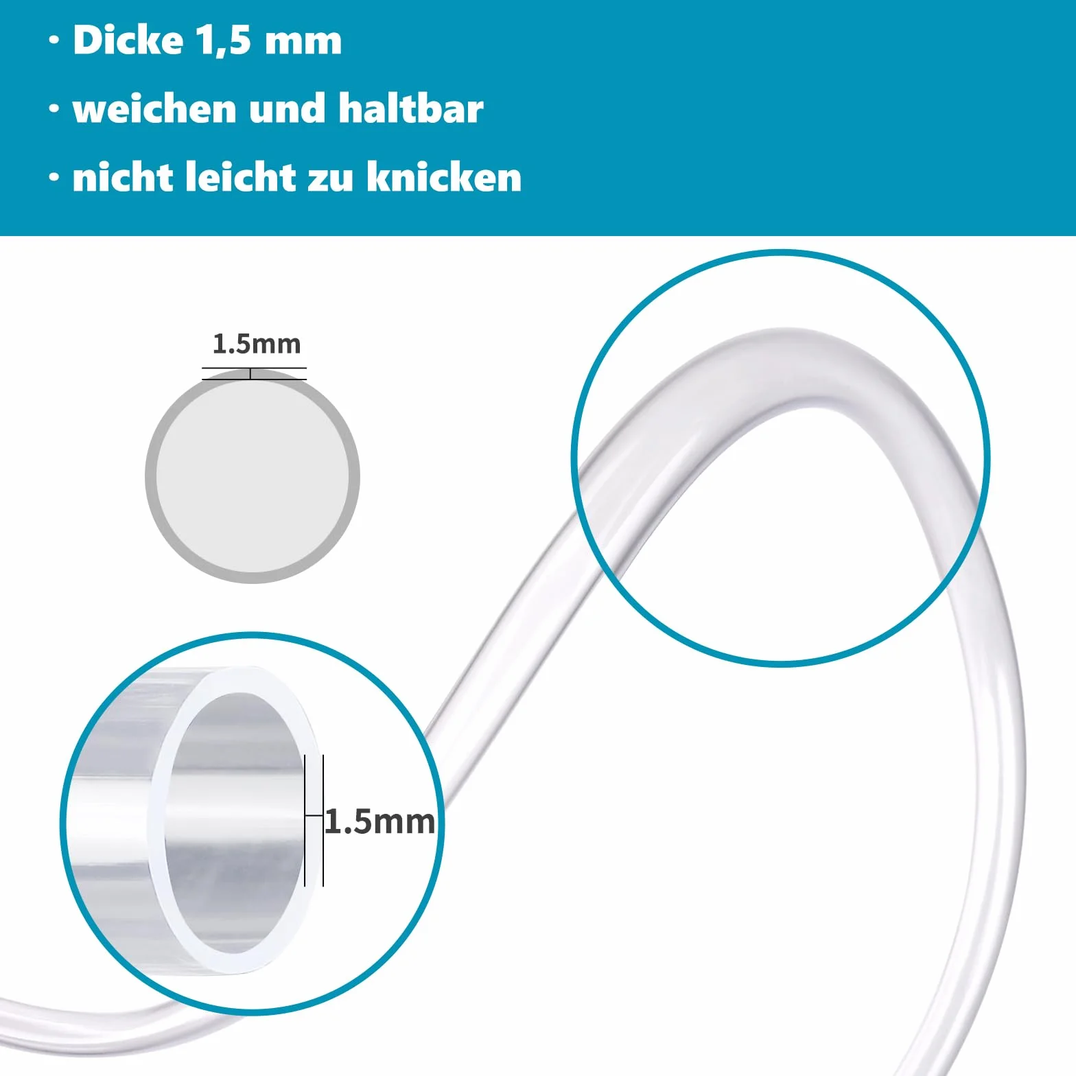 Wąż z PCW do wody i powietrza 3m 10x13mm