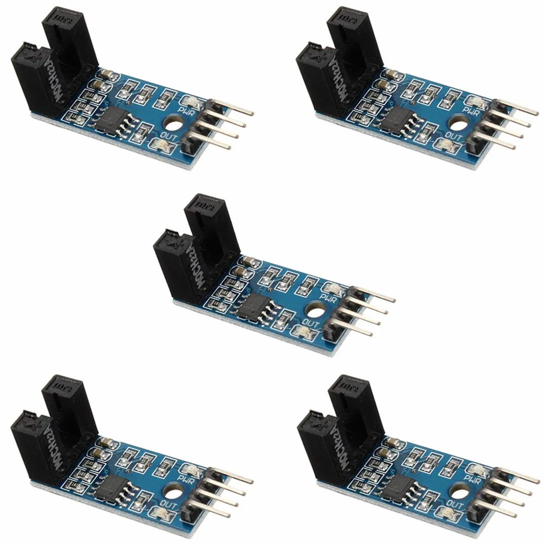 Moduł czujnika prędkości LM393 transoptor podczerwieni 5-pak do Arduino