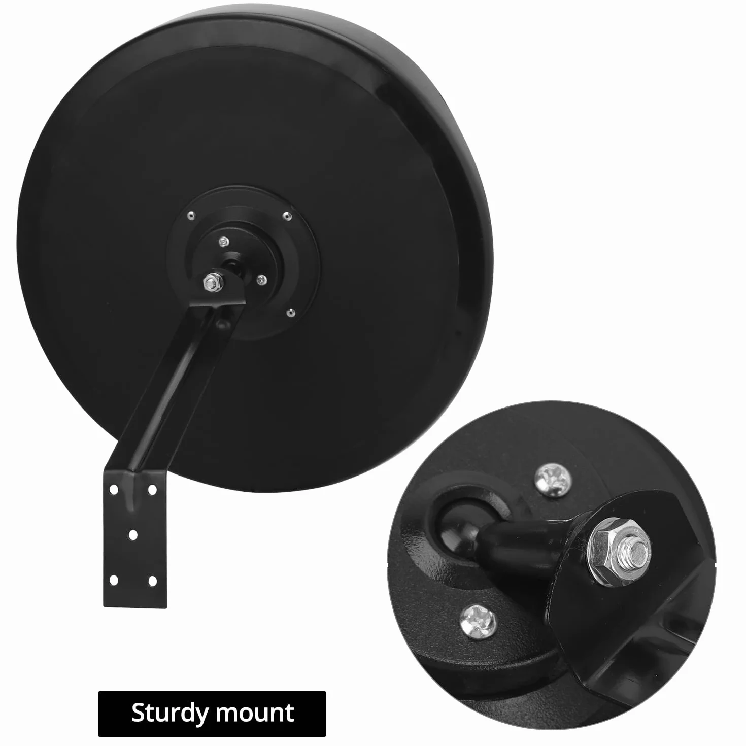 QWORK® Lusterko drogowe 40 cm, wypukłe lustro, lusterko drogowe do wyjść, regulowane szerokokątne lusterko drogowe do garażu, ścieżki