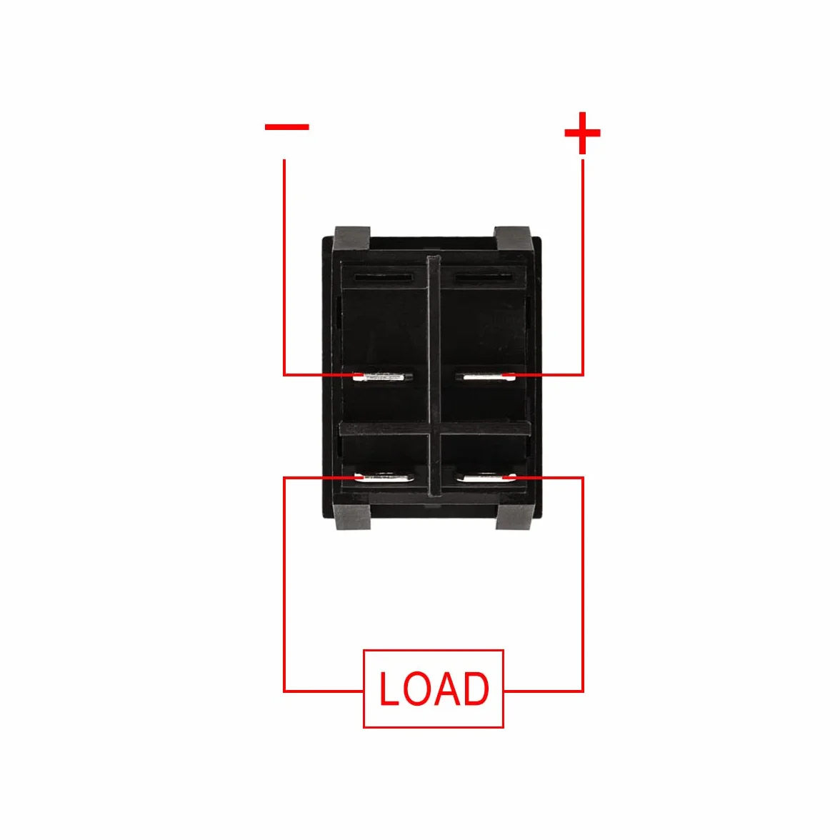 Heschen Przełącznik kołyskowy DPST 30A 250V AC T125 wodoodporny czerwony