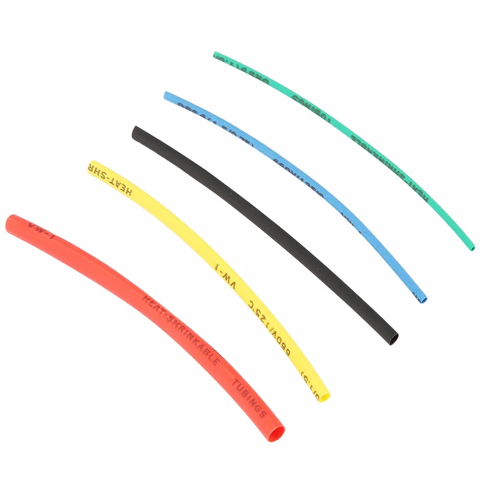 100 stücke Schrumpfschlauch Sortiment 5 Größen 5 Farbe 100mm Draht Kabel Isolierte Hülse Set
