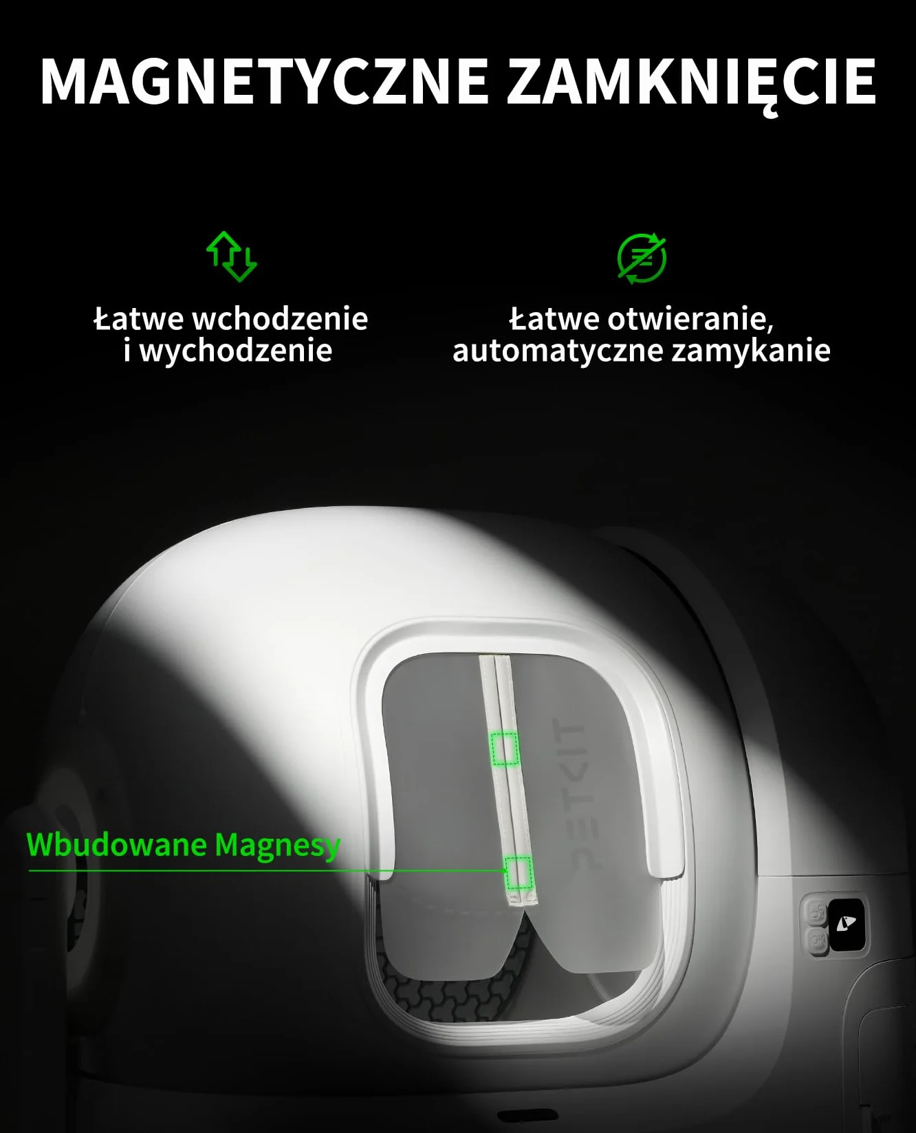 PETKIT Kurtyna Magnetyczna 2.0, do Samoczyszczących Kuwet dla Kotów PURA MAX 2 i PUROBOT MAX PRO, Pyłoszczelna, Redukuje Ślady Żwirku, Trwała, Łatwa do Czyszczenia