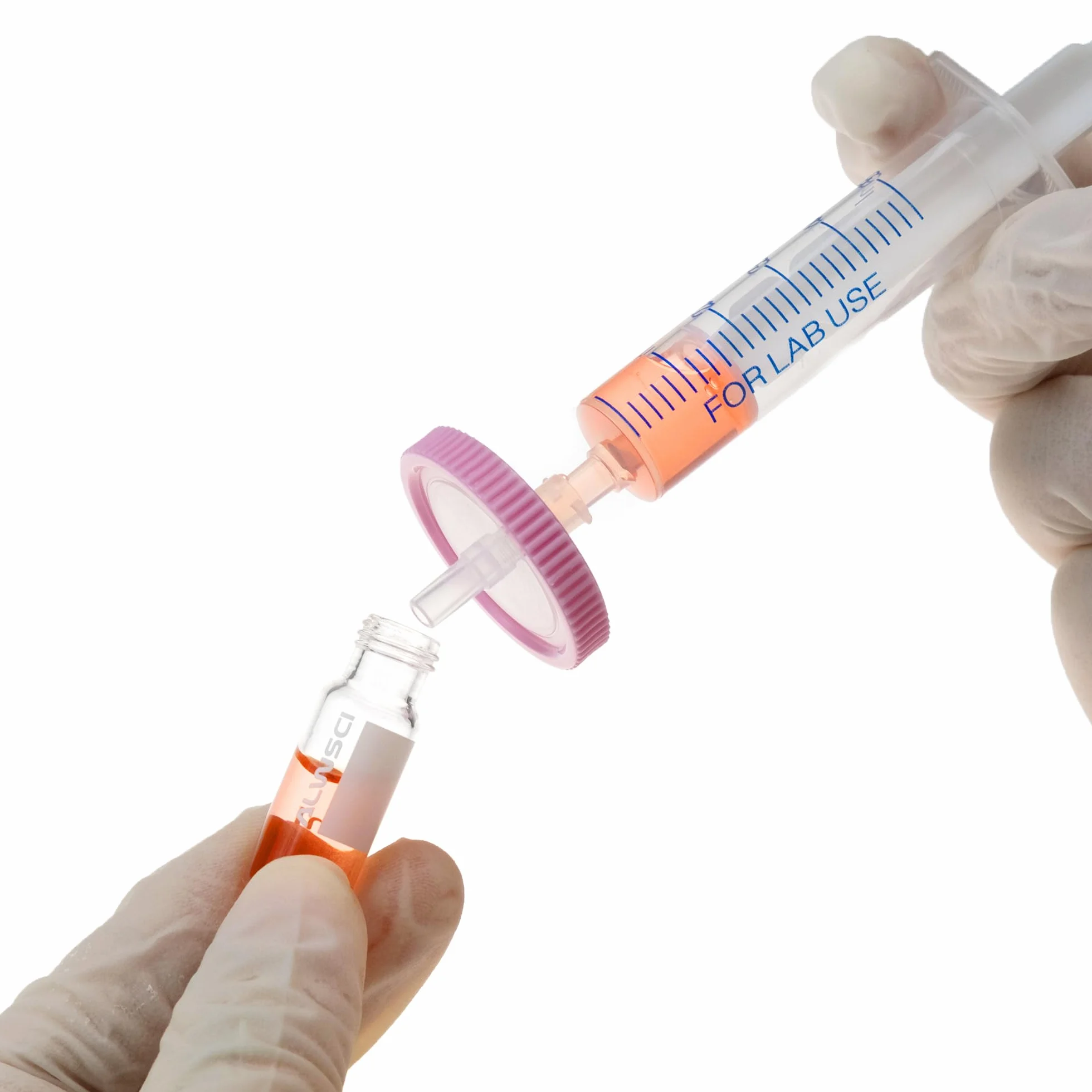 30 sztuk filtrów strzykawkowych PTFE Hydrophilic 0,22 o wielkości porów, średnica membrany 25 mm, laboratoryjny filtr strzykawkowy do nauk biomedycznych, różowe (beczki zapakowane)
