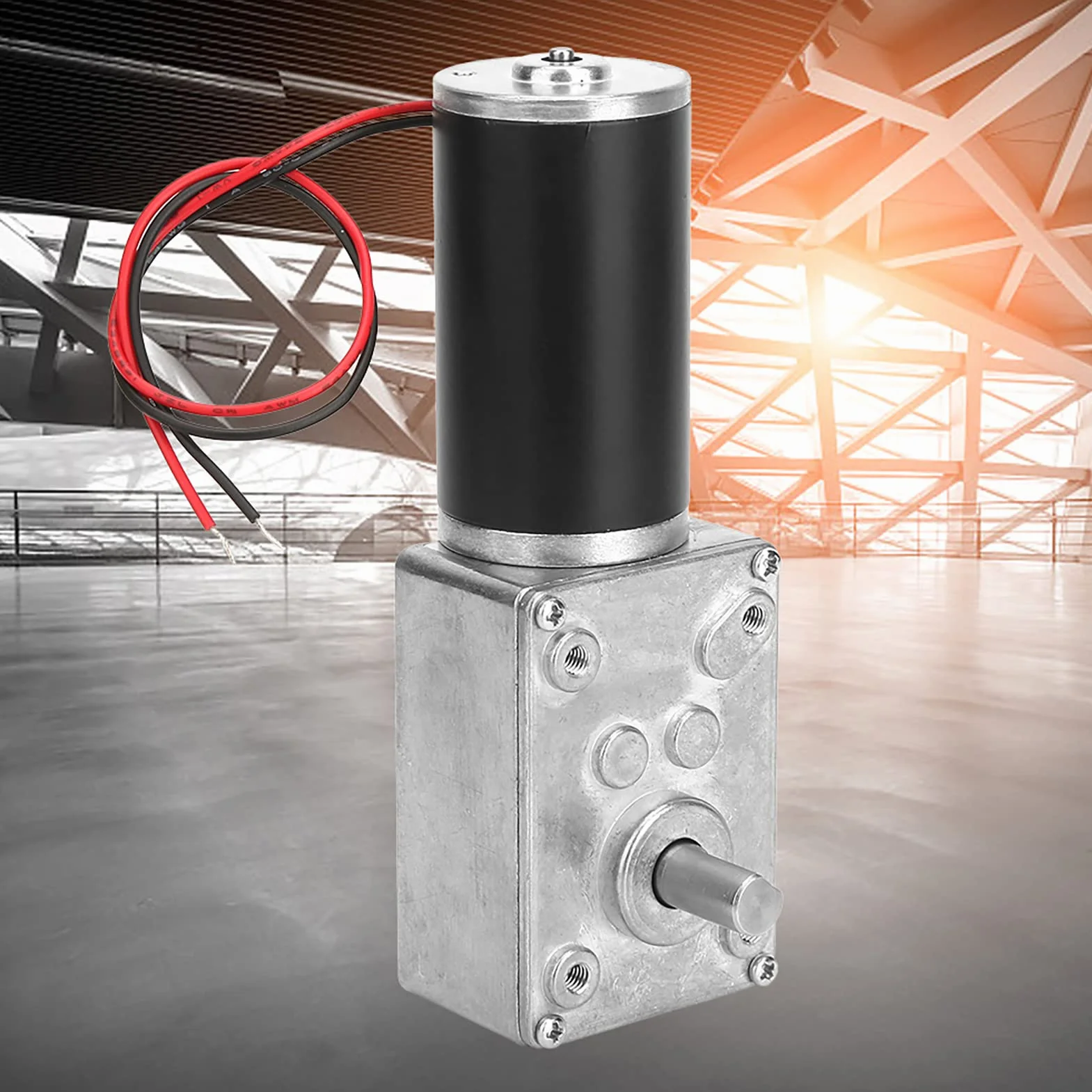 Silnik z przekładnią DC 12 V 50 obr/min Wał 8 mm Odwracalny