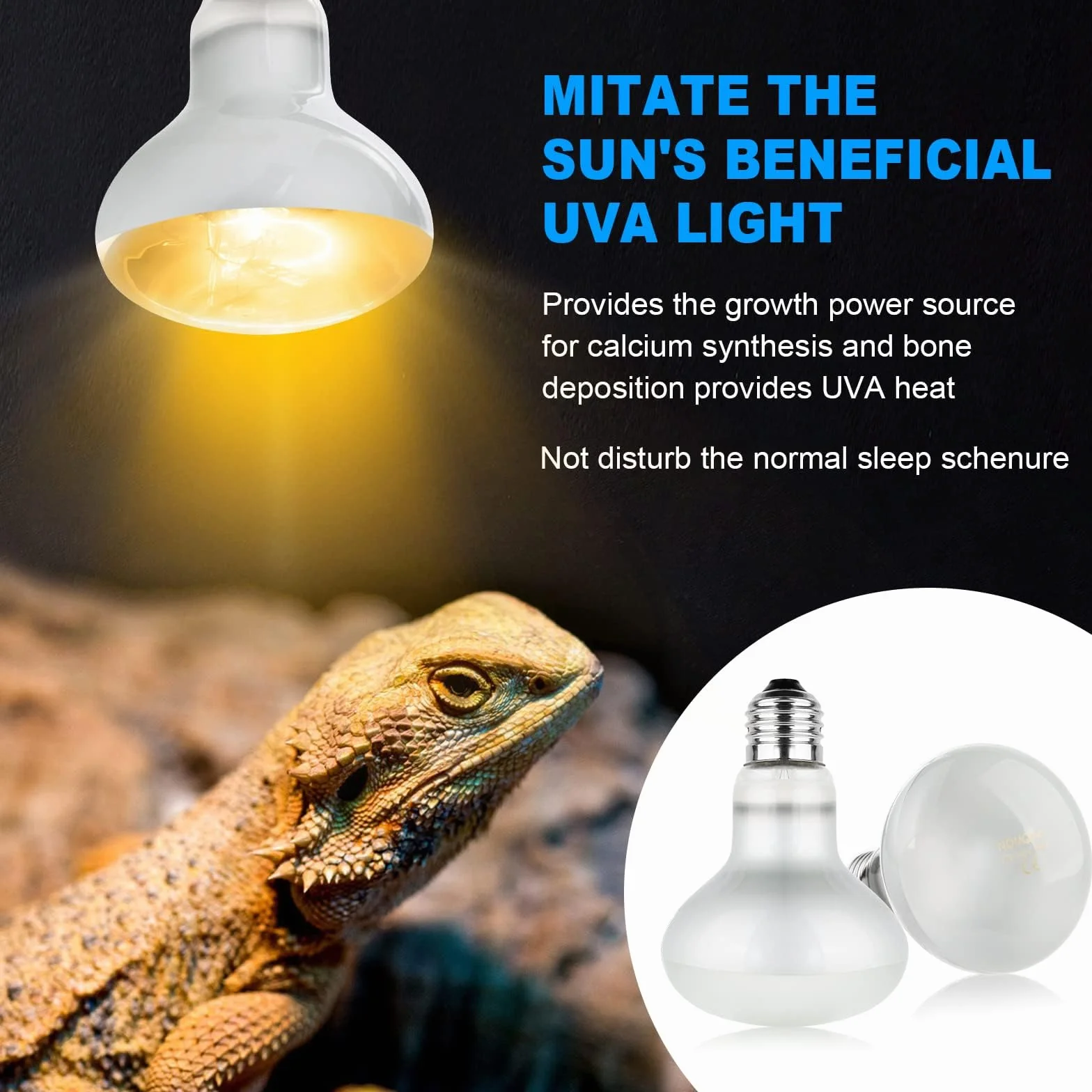 Lampa punktowa do wygrzewania, 2 sztuki, 100 W, lampa grzewcza dla gadów, płazów, piskląt, szczeniąt (biała)