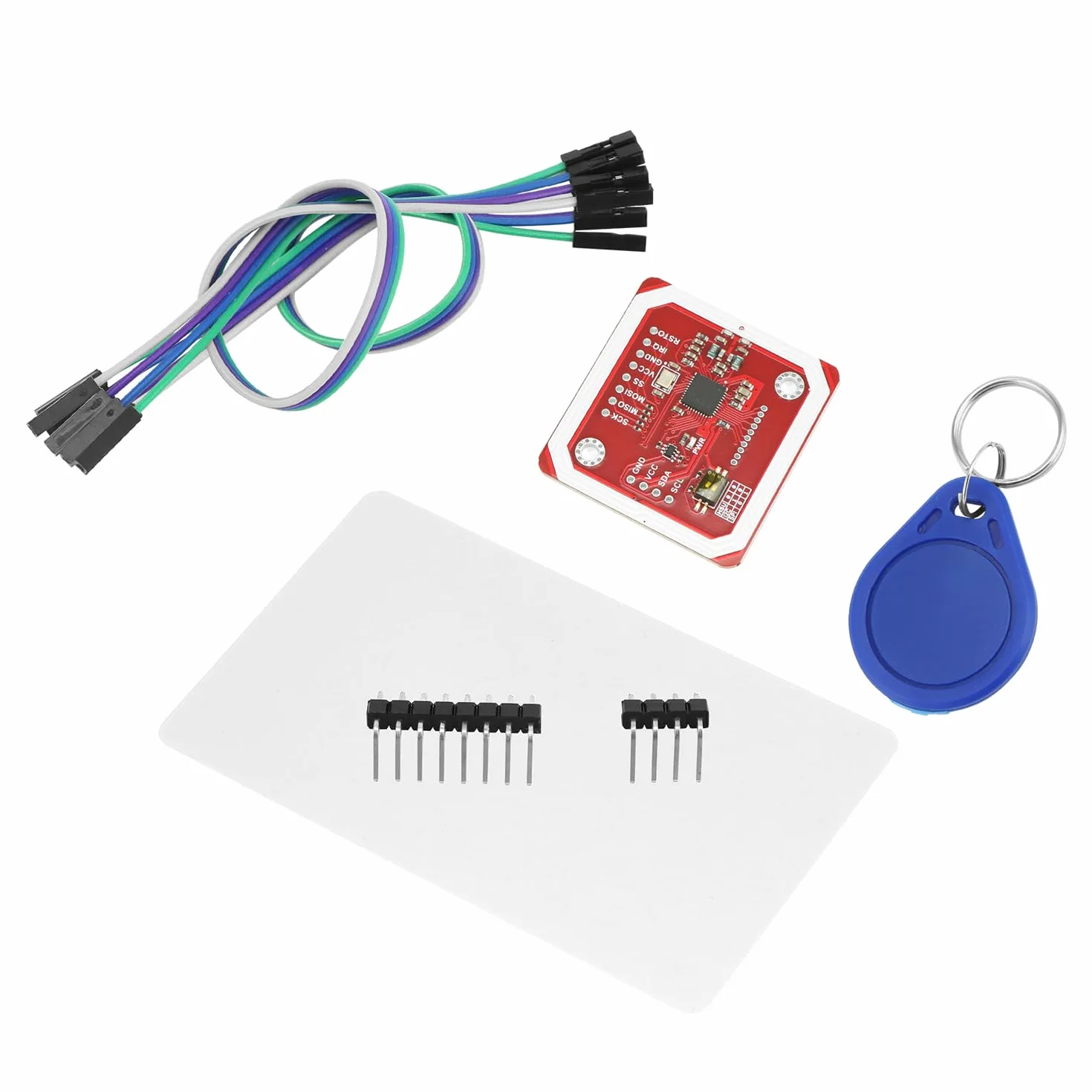 QWORK® 2 sztuki PN532 NFC RFID V3 moduł Kit, czytnik NFC i RFID z uchwytem I2C, SPI i HSU