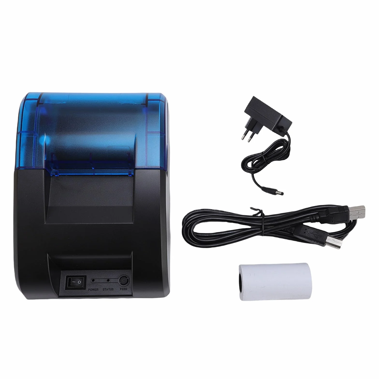 Przenośna Drukarka Termiczna, 58 Mm USB Bluetooth Drukarka Odbioru, Polecenie ESC POS, Użycie z Telefonami i Komputerami, dla Restauracji, na Wynos, Supermarkety