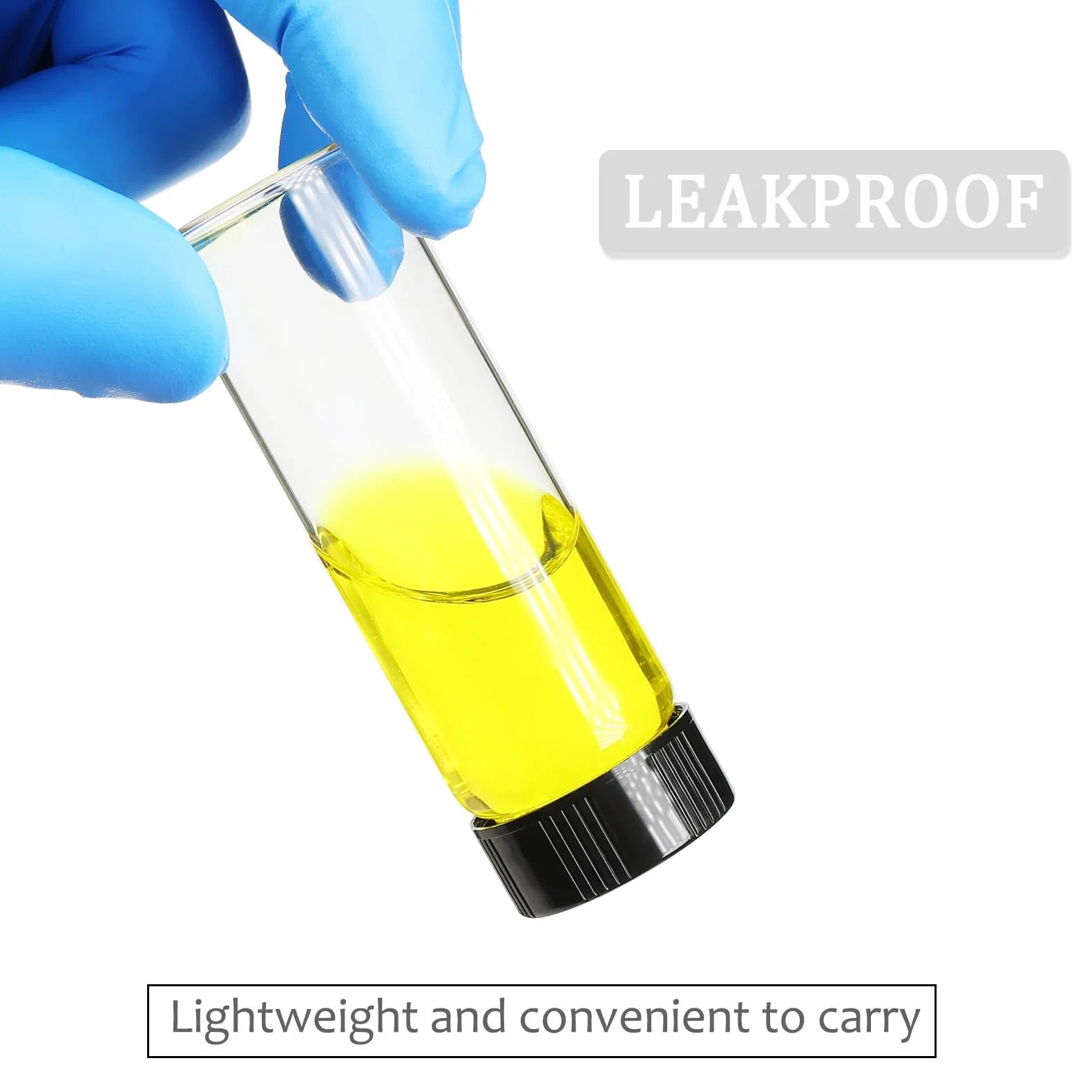 24 opakowania 30 ml (1 uncja) przezroczyste szklane fiolki na próbki szklane butelki z plastikową śrubą czarna nakrętka przezroczyste fiolki laboratoryjne pojemnik na kosmetyki laboratoryjne