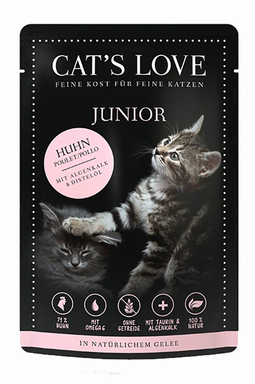 Cat´s Love Junior karma dla kotów, mokra karma dla kurczaków (kurczak, 24 x 85 g)