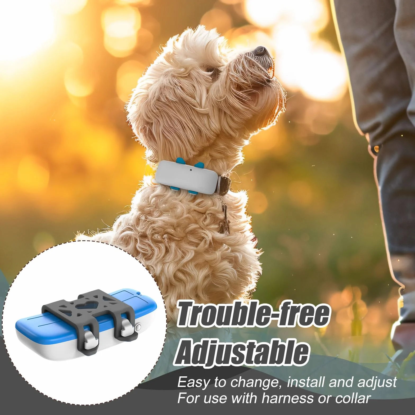 4st Tracker Bevestigingsclips, GPS Hond Tracker Siliconen Clips Tracker Accessoires voor Vervanging van de Hond Activiteit Tracker (Czarny)