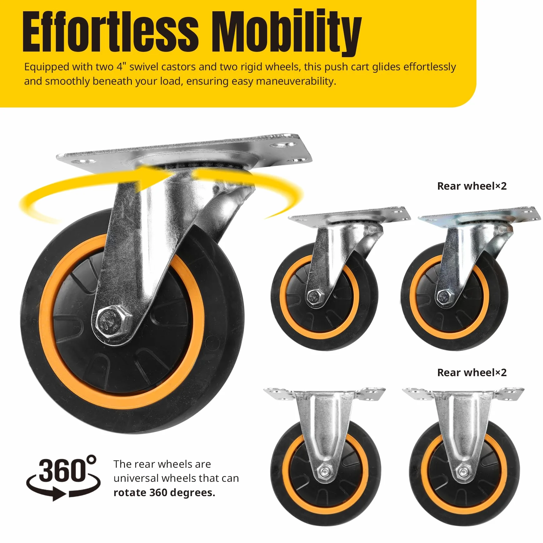 MaxWorks 80877 - Składana platforma ciężarówka Push Dolly 299.4 kg Nośność: