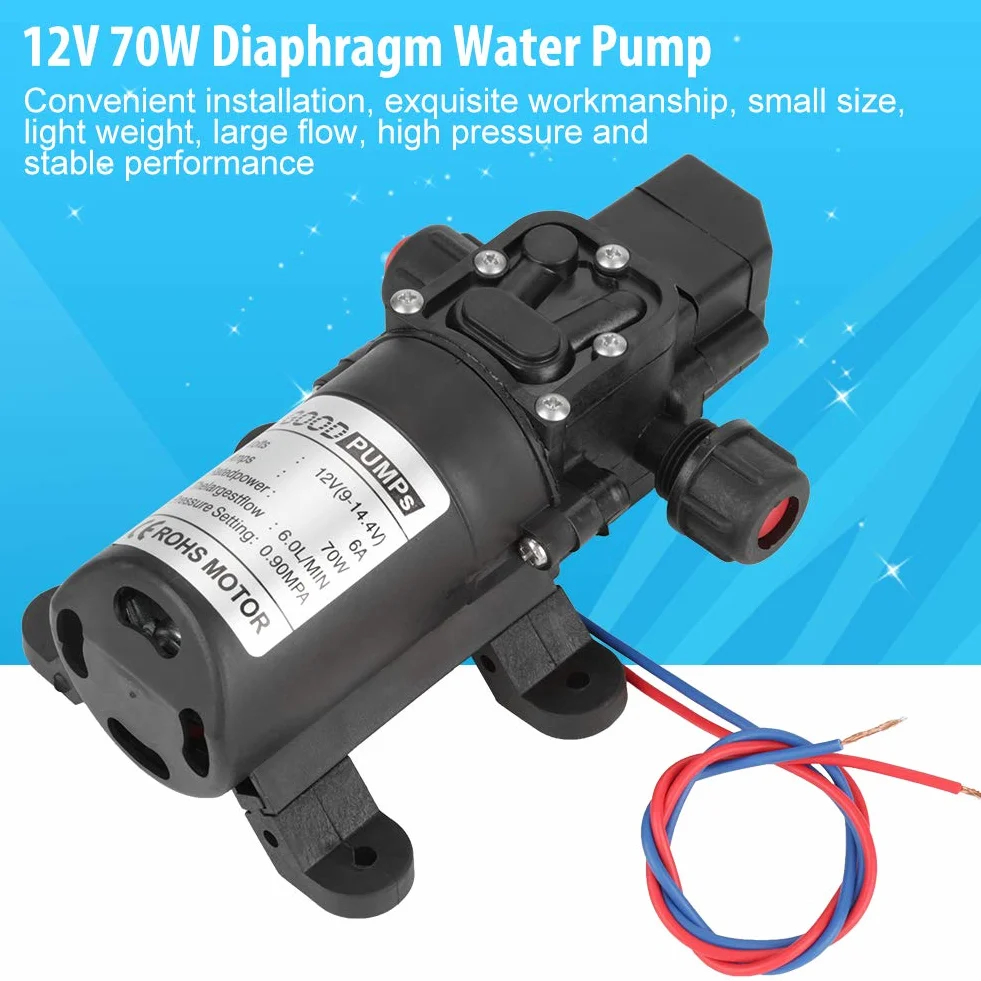 Pompa samozasysająca DC 12V 0.9Mpa 6L/Min 70W do przyczepy kempingowej