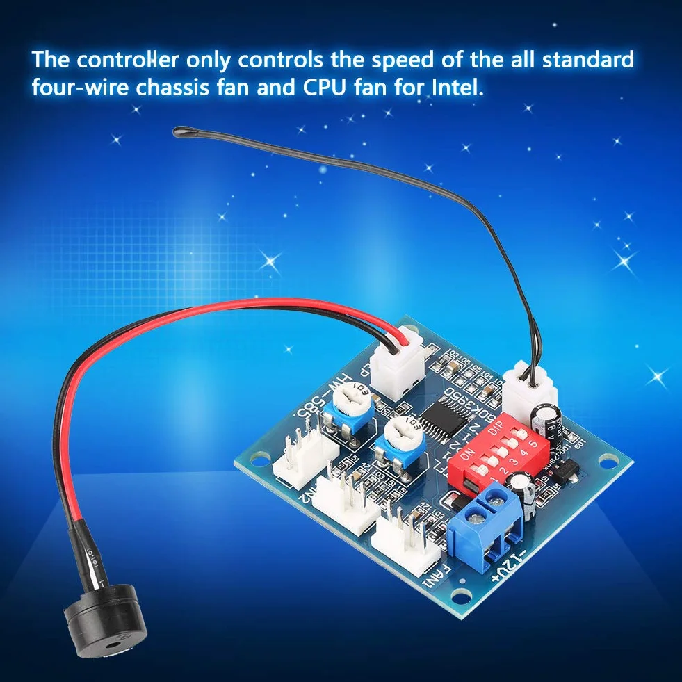 Temperaturregler DC 12 V Vierdraht Thermostat PWM Drehzahlregler Regler Modul Temperatur Relais Für PC