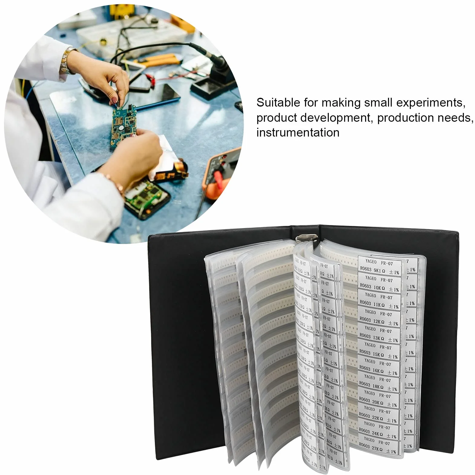 4250 Sztuk 170 wartość Rezystor SMD Przykładowa Książka Seria 0603 0R-10M Rezystor SMD Przykładowy Zestaw Komponentów Elektronicznych
