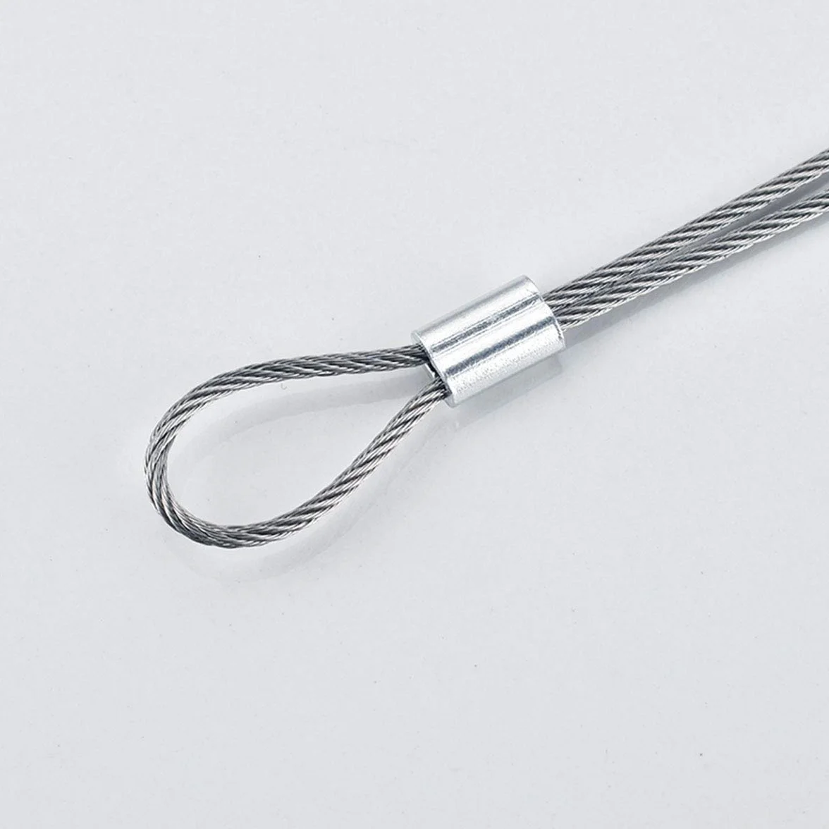Aluminiowe klipsy zaciskowe 2 mm do lin stalowych srebrne