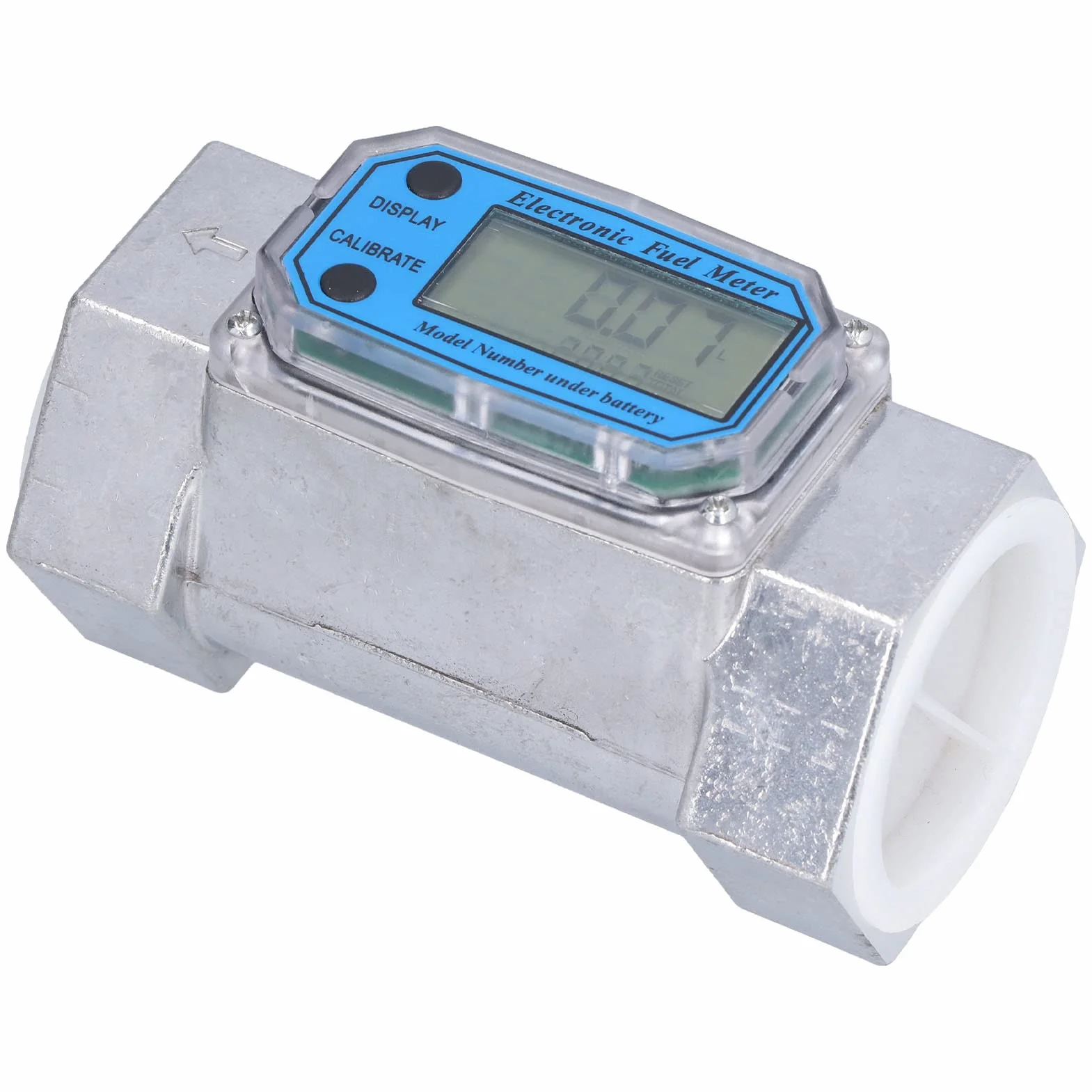 2-calowy Przepływomierz Turbinowy, od 35 do 200 L/min Elektroniczny Cyfrowy Przepływomierz Paliwa Płynnego Wody Gazowego 2,3 V-3,3 V LLW-50