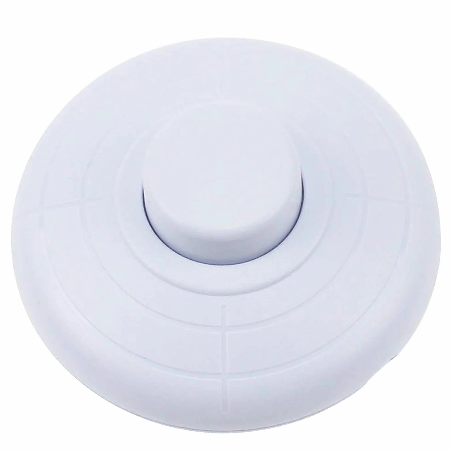 Przełącznik nożny okrągły 250 V 2 A biały matowy Ø 65 mm