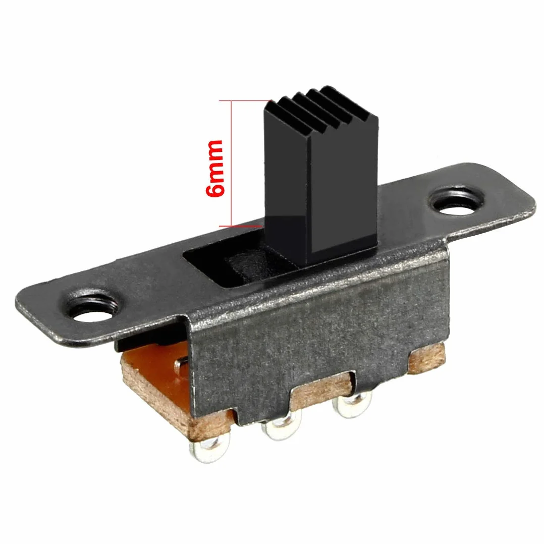 Przełącznik SPDT 6 mm 25 szt. panel PCB blokujący