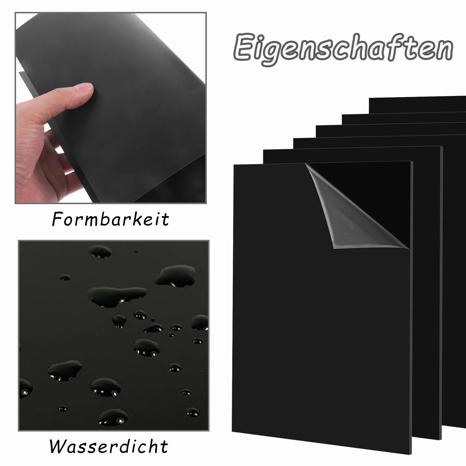 Płyty ABS 3 mm 30 x 20 cm gładkie 4 sztuki do montażu