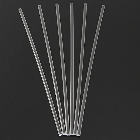 6 szt. 300 * 6 mm przezroczysty akrylowy okrągły pręt solidny pręt