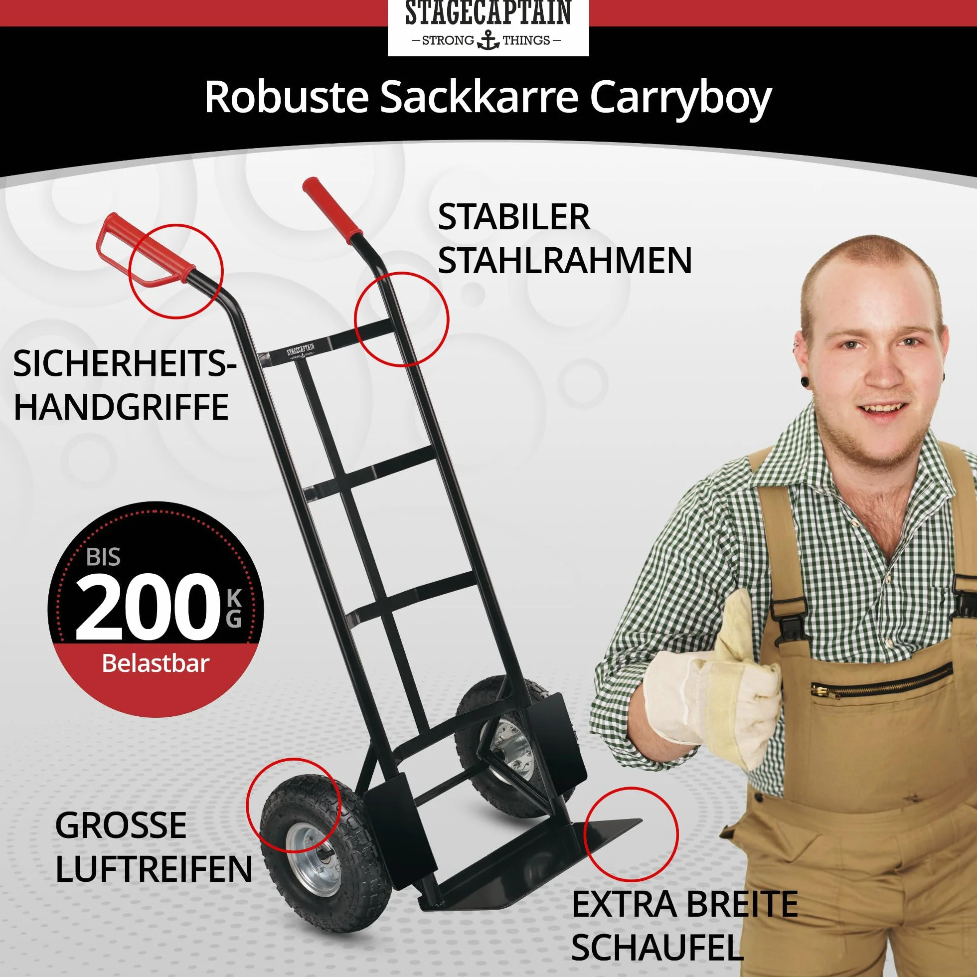 Wózek widłowy Stagecaptain Carryboy, maks. 200 kg
