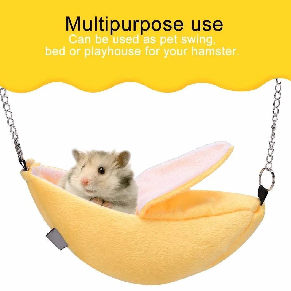 Bananowy Hamster Łóżko Hamak Wiszące Łóżko Piętrowe Dom Małe Zwierzę Domowe Zabawka Domowa Śpiące Gniazdo dla Małego Zwierzęcia Pet (Zielony)