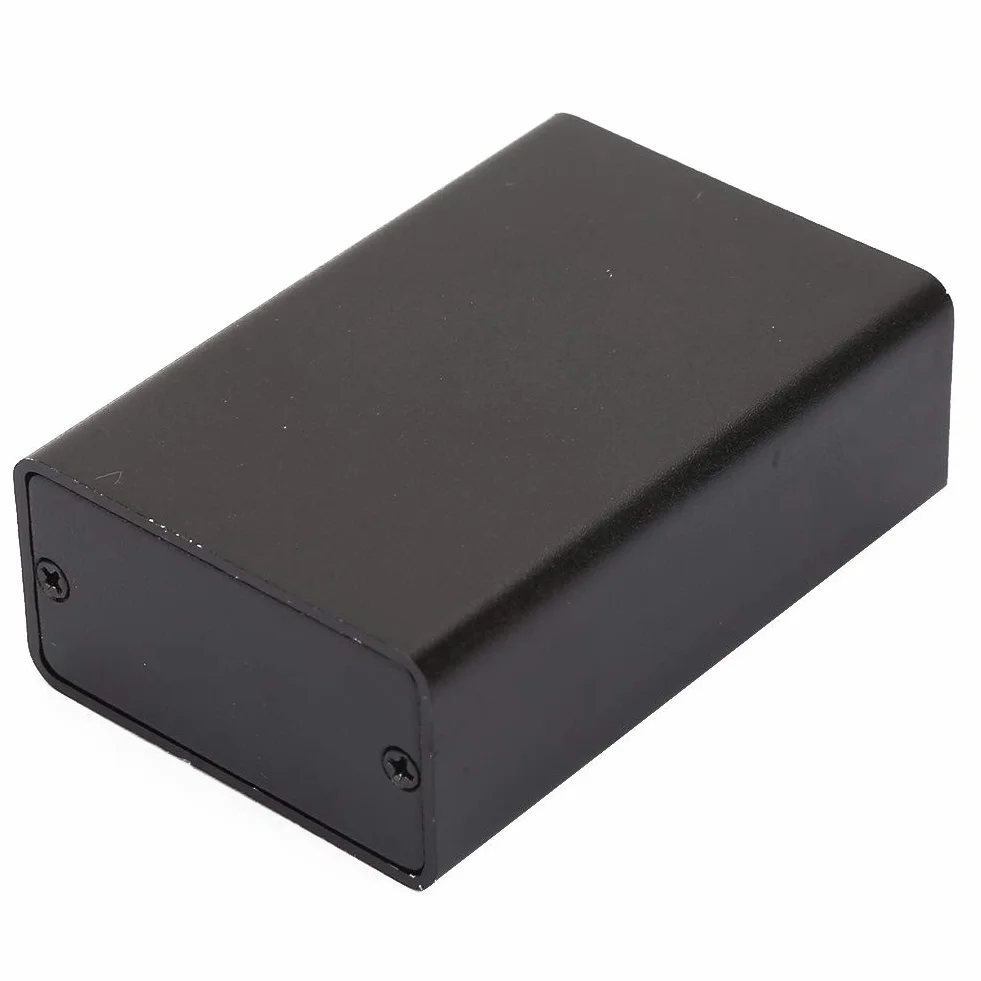 Aluminiowa obudowa matowa czarna do elektroniki - pudełko na instrumenty