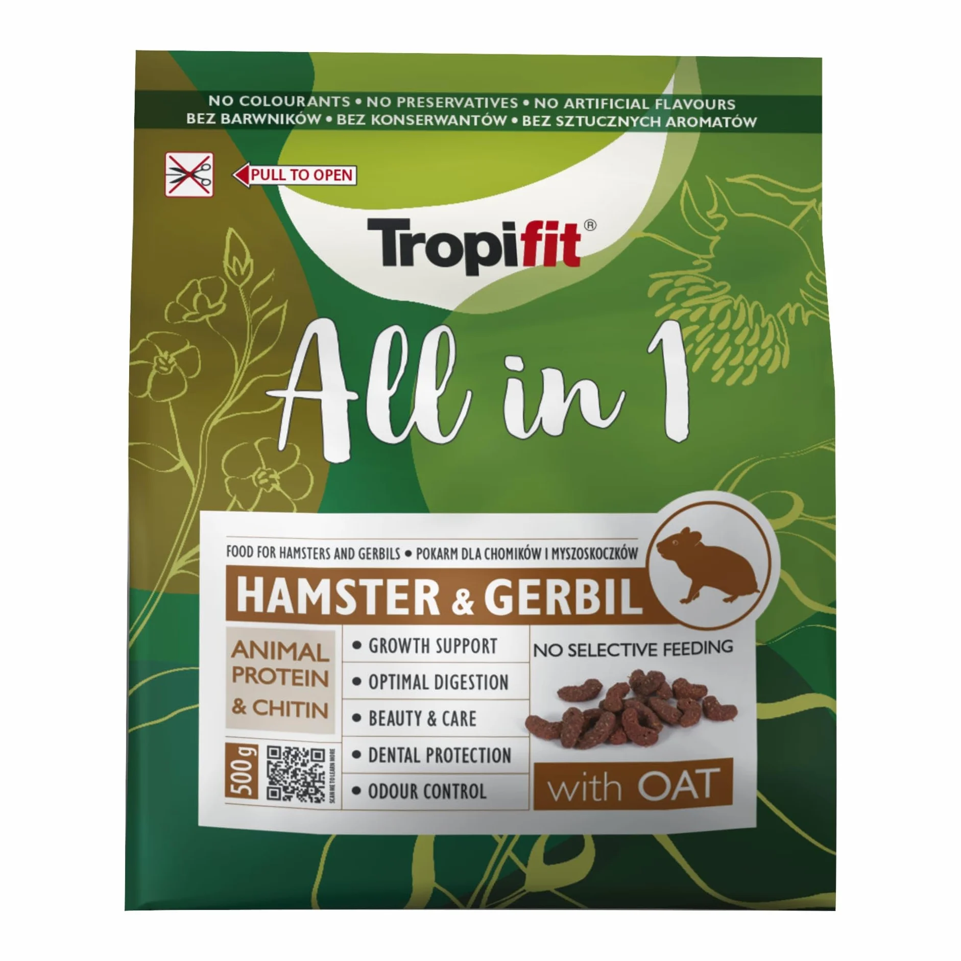 Tropifit All in 1 Hamster & Gerbil – karma dla chomików i myszoskoczków 500g