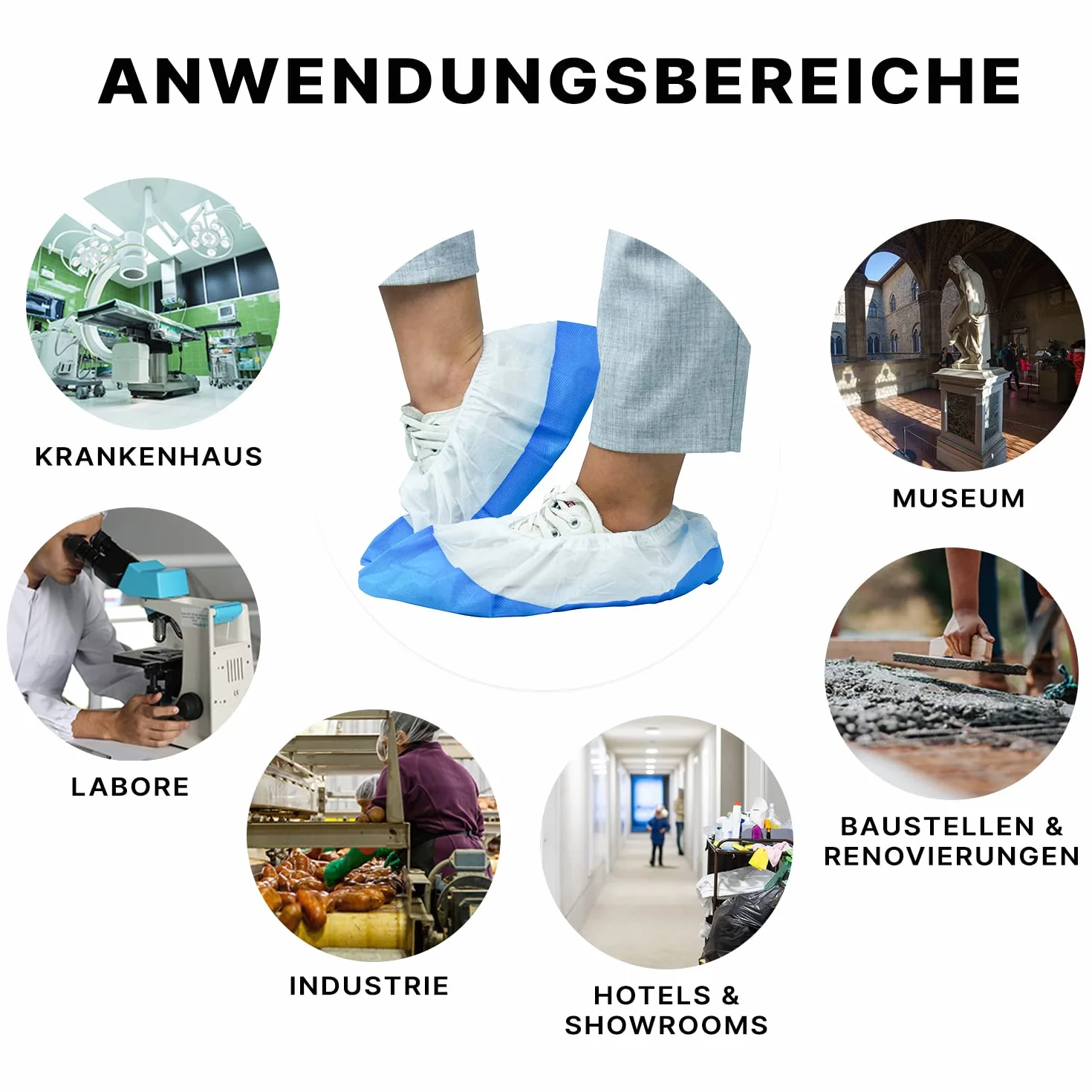 ARNOMED® Ochraniacze na buty wielorazowe wodoodporne CPE PP 50 sztuk