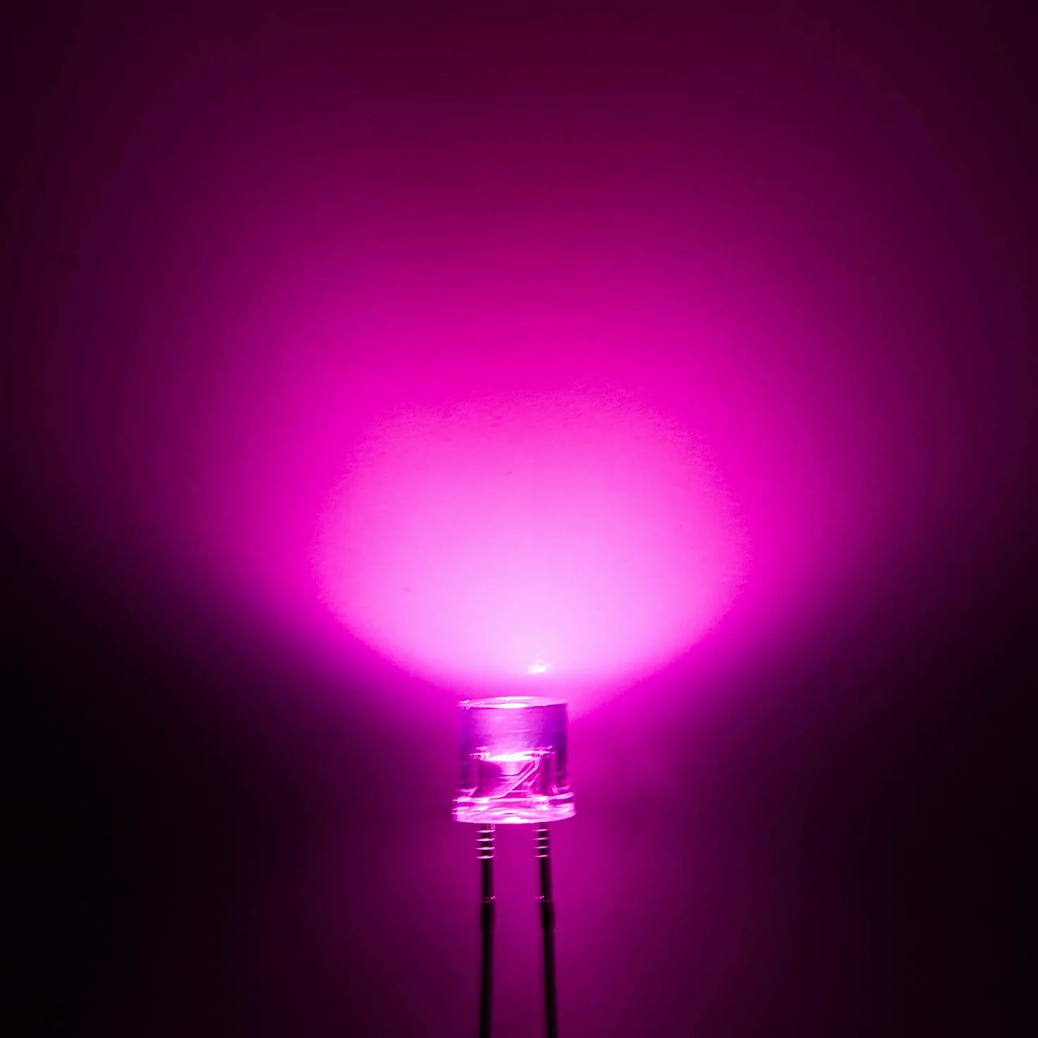 Chanzon 100 szt. 5 mm różowe diody LED przezroczysta płaska góra DC 3 V 20 mA