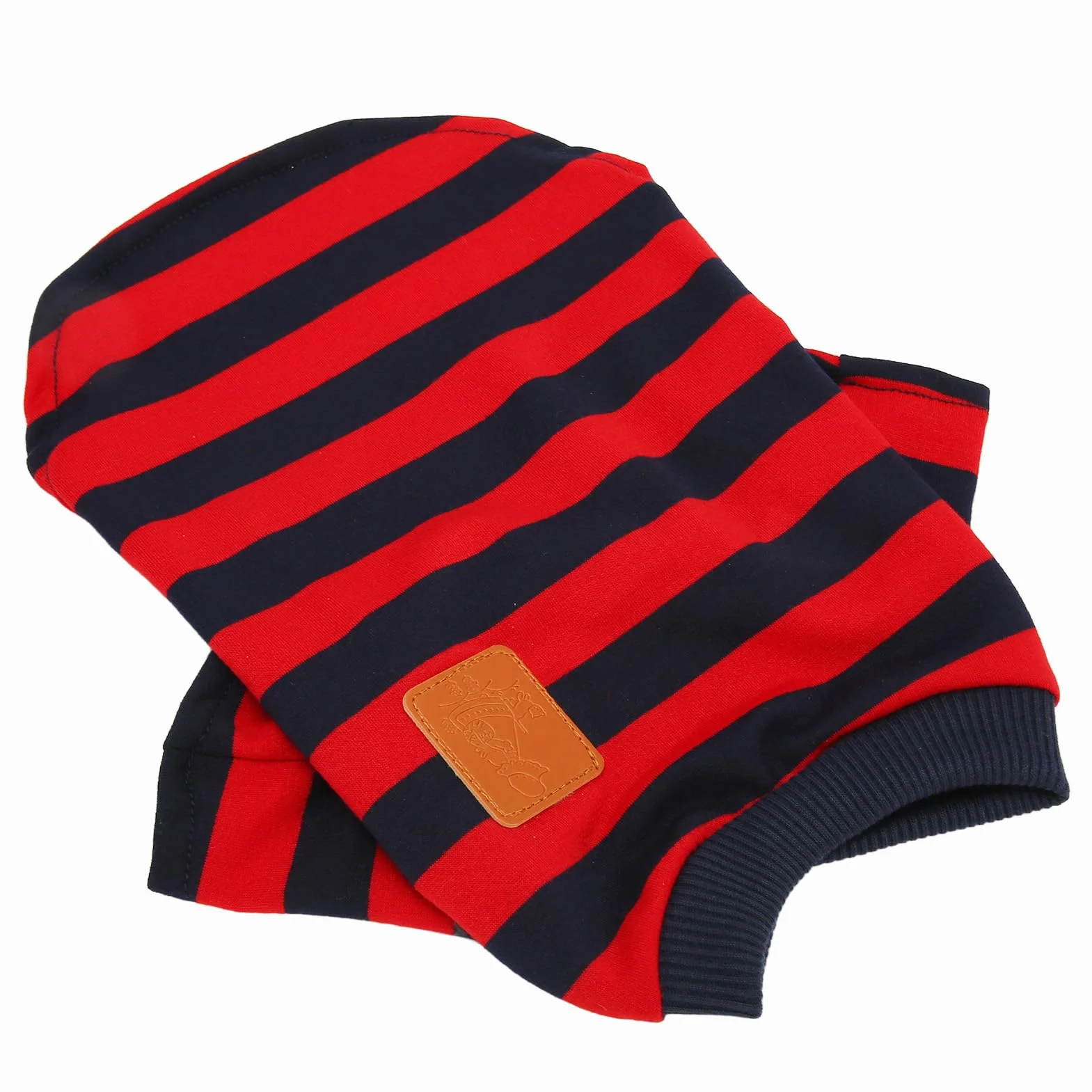 Akozon Miękki, Oddychający Sweter w Paski dla Psa 2-nożny T-shirt Ubrania Wiosna Czerwony Niebieski - Ubranka dla Zwierząt, odzież i Akcesoria, Koszulki dla Psów (S)