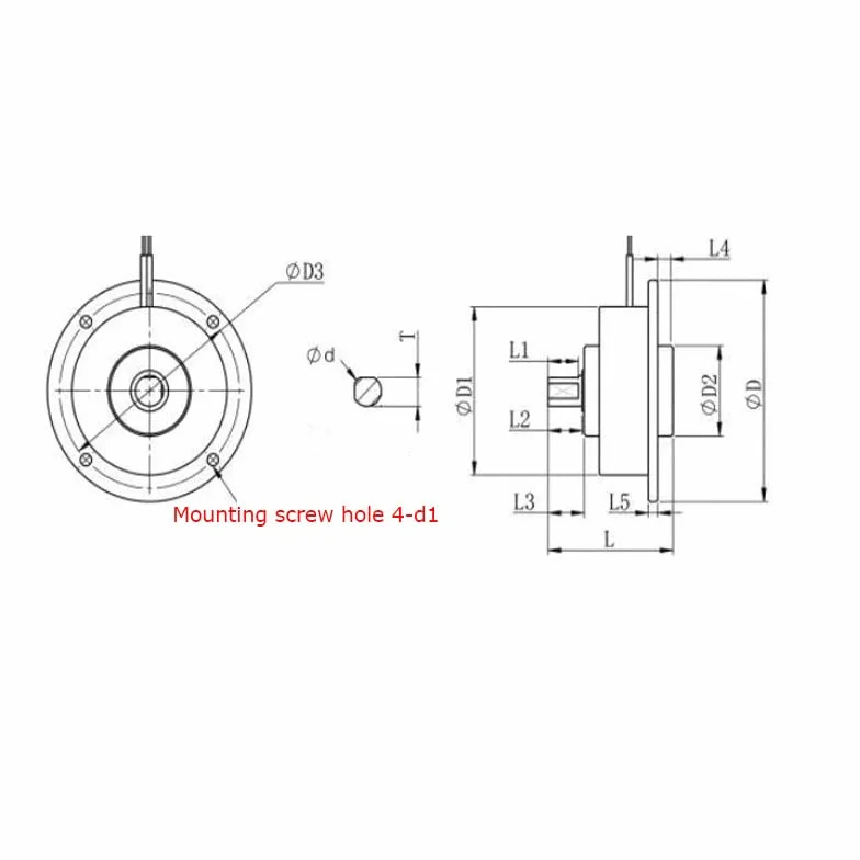 Toplionace Miniaturowy Magnetyczny Hamulec Proszkowy DC24V 1800 Obr./min 5N.m