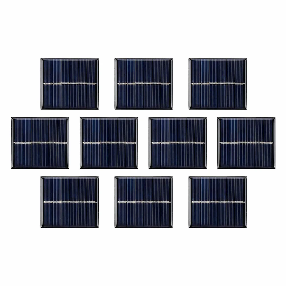 AOSHIKE 10 szt., 3 V 120 mA, mikropanele słoneczne, ogniwa DIY, solarna płyta epoksydowa, elektryczna zabawka, materiały fotowoltaiczne, ładowarka 60 mm x 55 mm