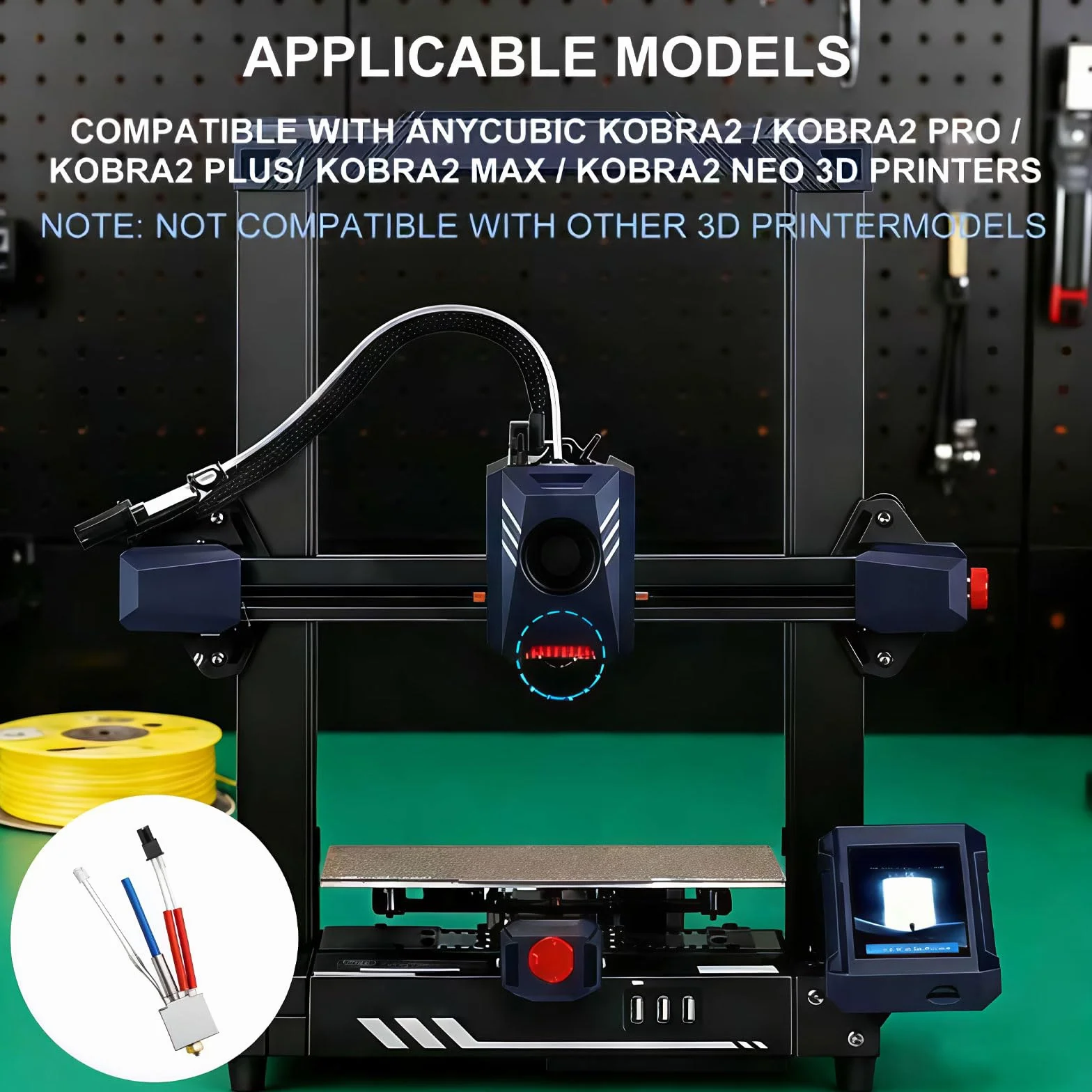 Kobra 2 Hotend 24 V 60 W zestaw zamienny do wytłaczarki kompatybilny z Kobra 2 Pro, Kobra 2 Neo, V5