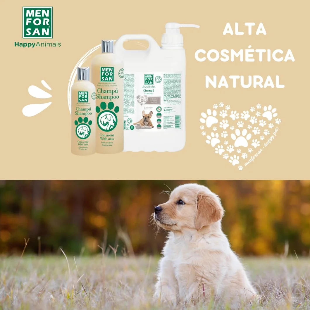 MENFORSAN Szampon dla Psów z Owsa | Działa Wygładzająco i Łagodząco | Dla Wrażliwej i Delikatnej Skóry | 100% Naturalny Owsianka | Delikatny Zapach | 300 ml