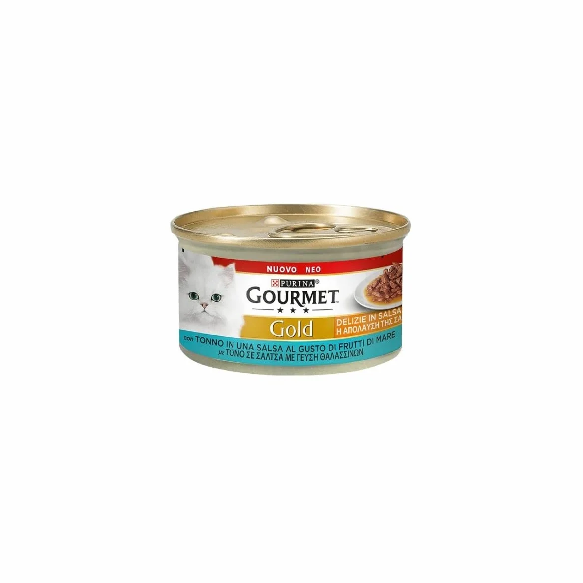 Gourmet Gold Przysmaki w sosie Mokre jedzenie dla kotów z tuńczykiem, 85 Gr