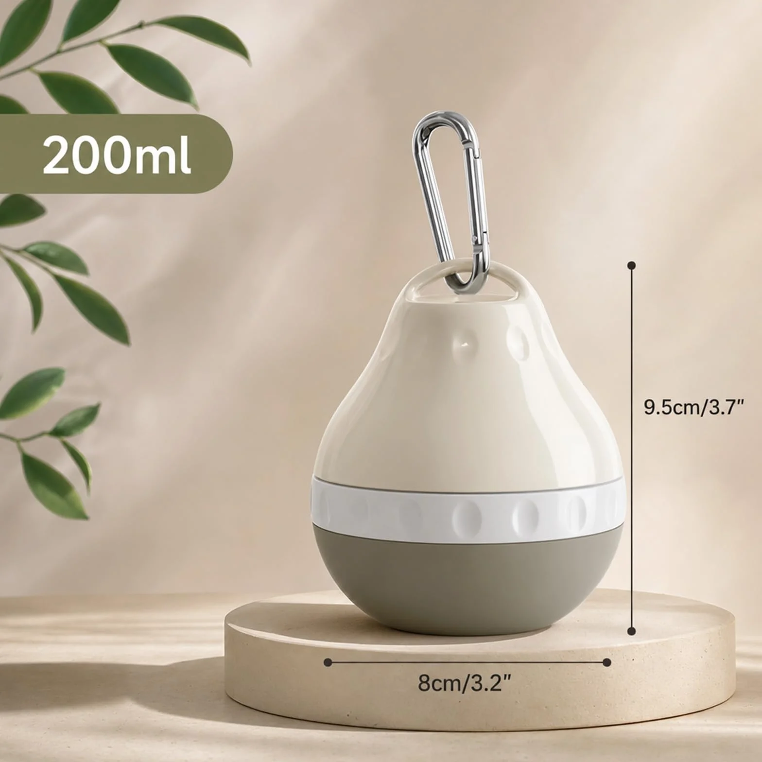 Butelka do picia dla psa w podróży 200ml, składana butelka na wodę dla psa - butelka na wodę składana, butelka z karabinem i miską do picia