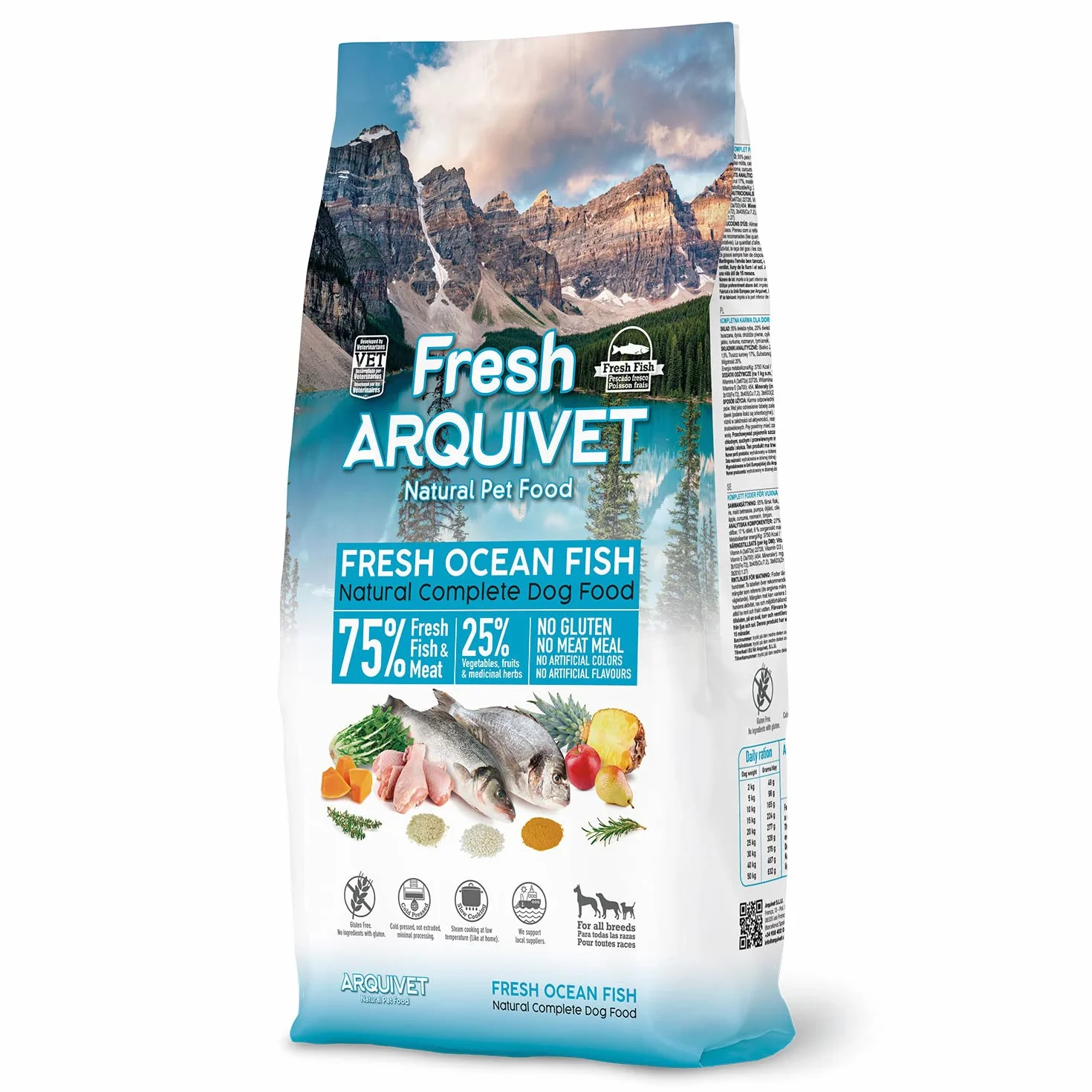 Arquivet Fresh Ocean Fish - 10 Kg - Karma pełnoporcjowa dla psów - Ryba i świeże mięso
