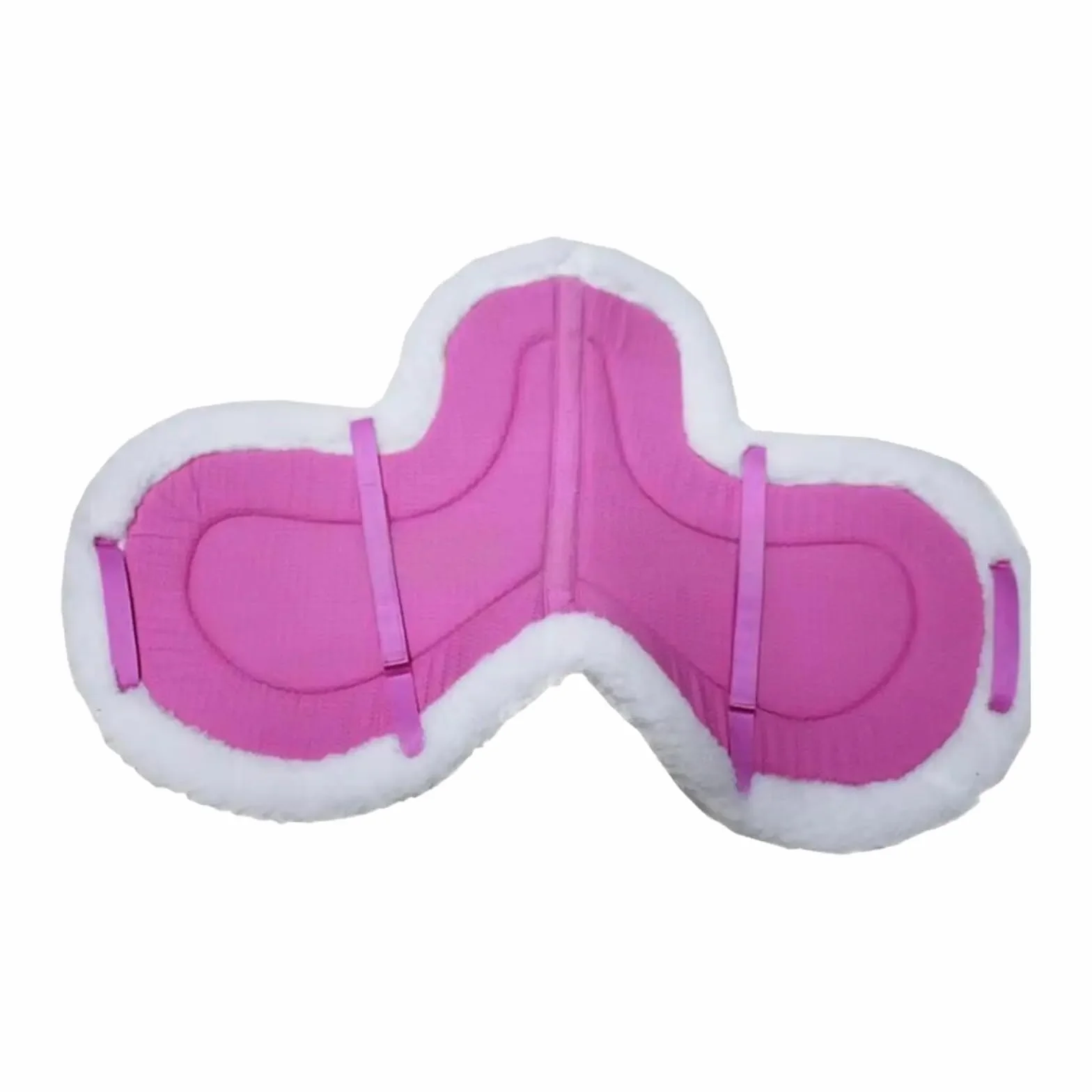 Podkładka pod siodło do jazdy konnej, Czaprak ujeżdżeniowy Wielokolorowy polar, antypoślizgowy bez oklepu(Pink)