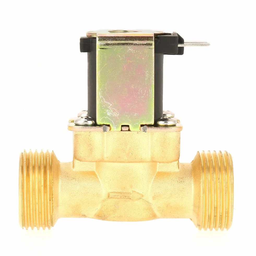 Elektrozawór elektromagnetyczny DC 12V G3/4 normalnie zamknięty mosiężny