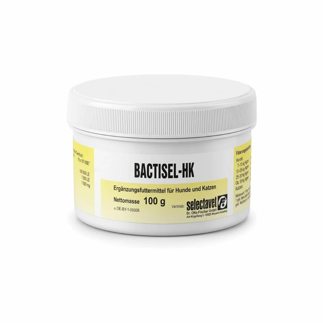 Selectavet Bactisel-HK proszek | dwupak | 2 x 100 g | karma uzupełniająca dla psów i kotów | do wspomagania biegunki | do stabilizacji mikroflory jelitowej