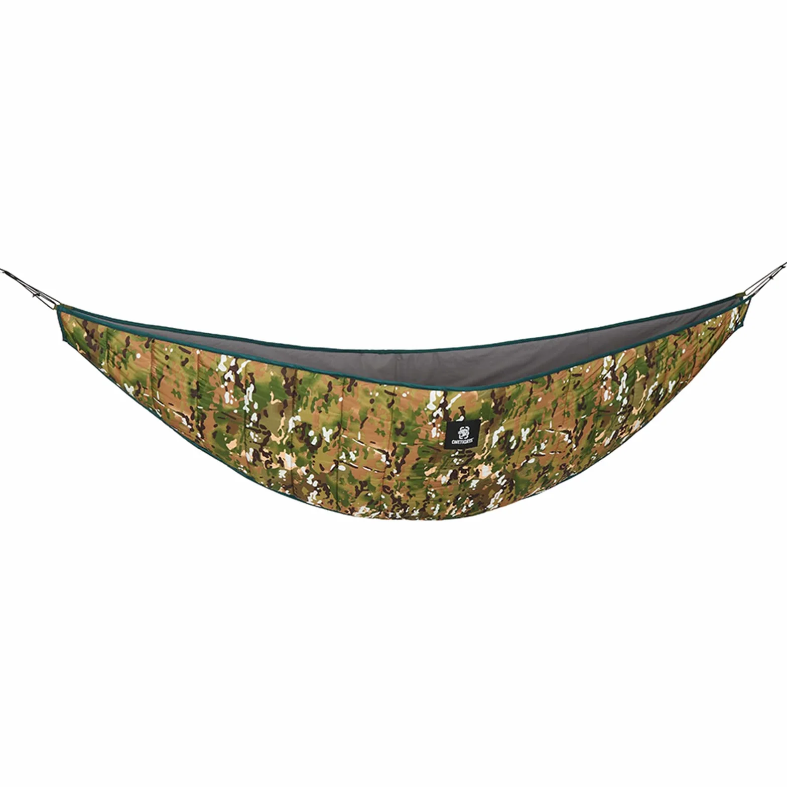 OneTigris Hideout Hamak, mata pod hamak, podsufitki, ochrona cieplna, ultralekki, do aktywności na świeżym powietrzu, wędrówek, na kemping, 280 x 120 cm, moro