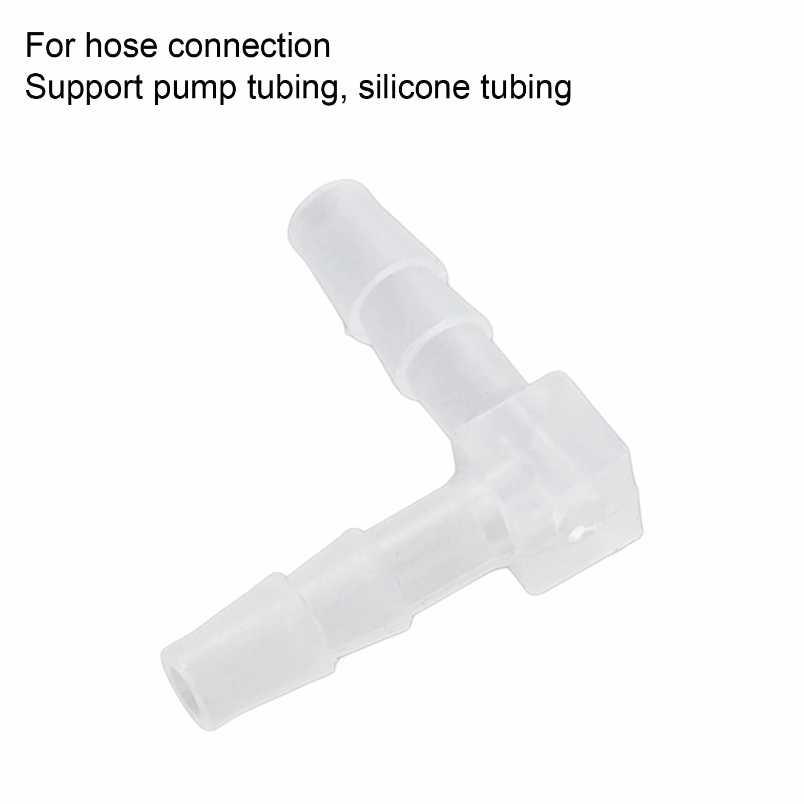 10 Szt. Plastikowy Króciec do Węża 90 Stopni Kolanko L, Równe Złącze Kolczaste Splicer Adapter Union Adapter(4mm)