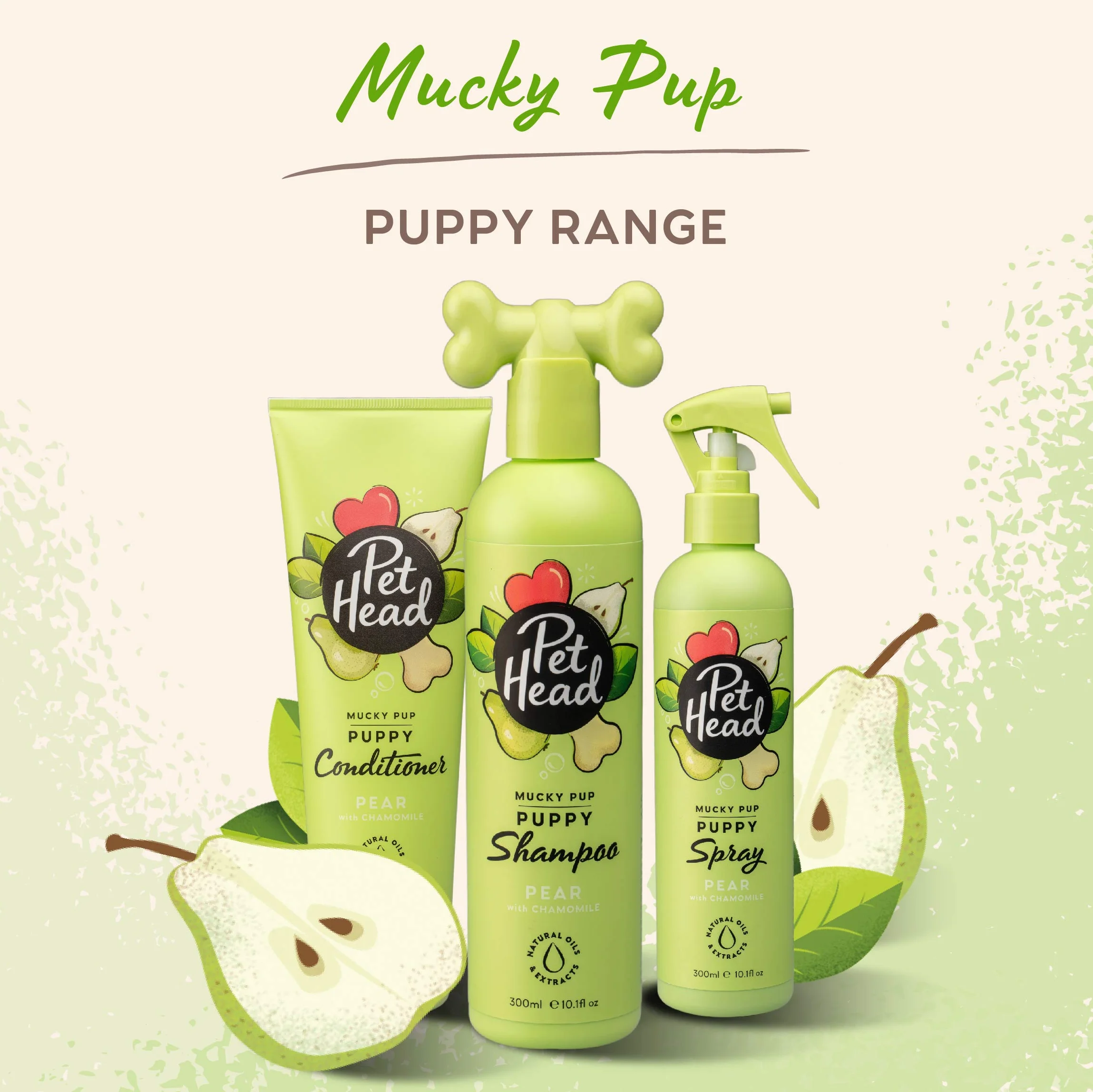 Pet Head Puppy Deodoriser Spray, Mucky Puppy Spray for Puppies from 8 Weeks Green, 90233A, 300ml (Pack of 1)